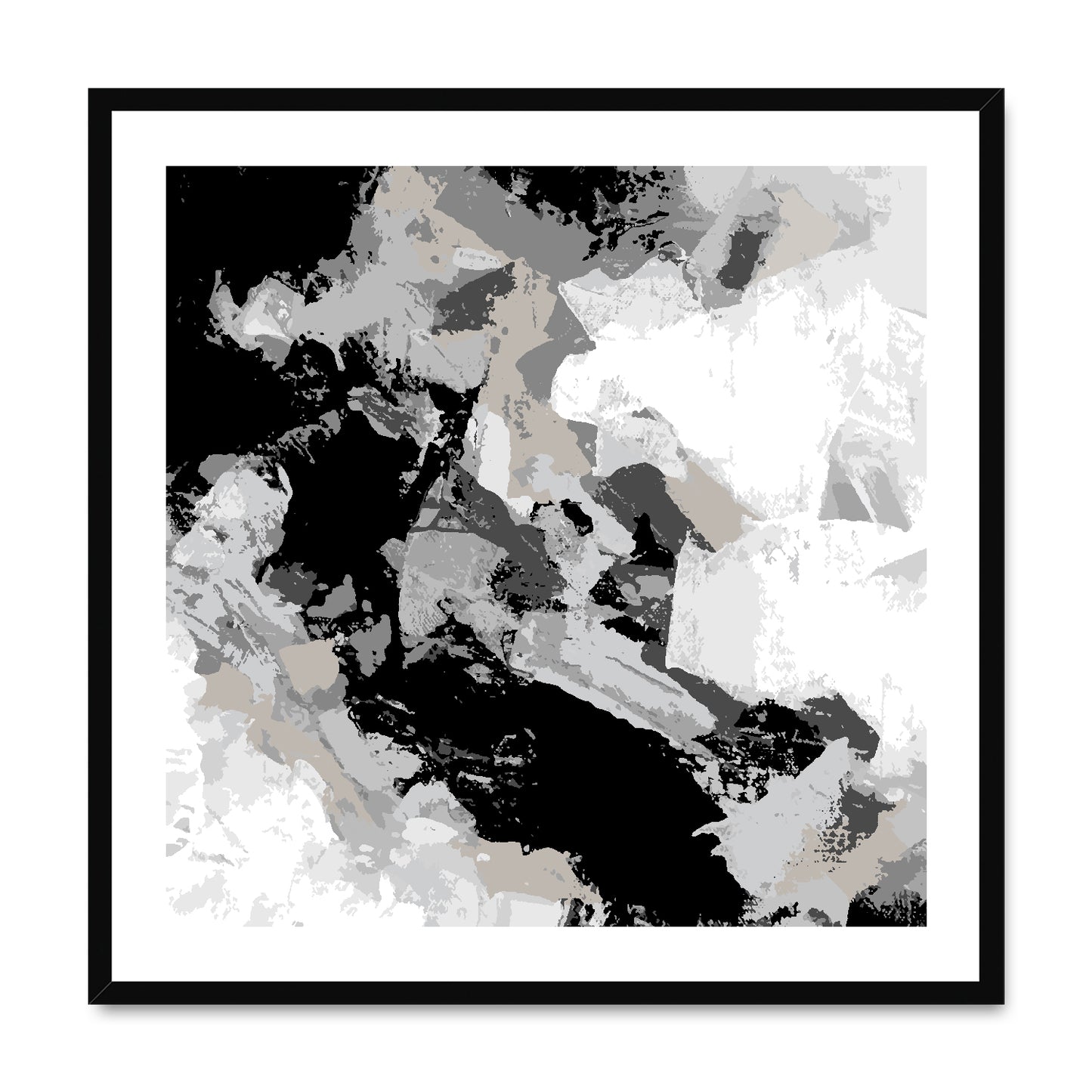 Framed Graphic Art Print, White Mat - 8x8 12x12 16x16 20x20 24x24 28x28 inches | FPS-1200-7690