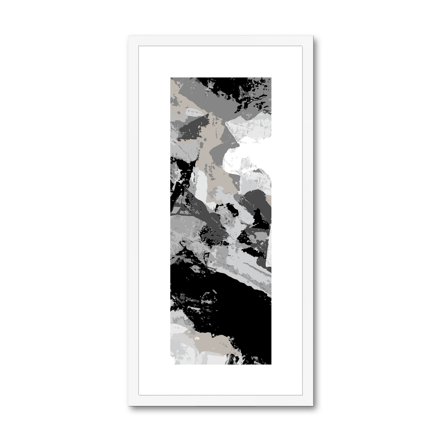 Framed Graphic Art Print, White Mat - 12x24 inches | FP-1200-7690