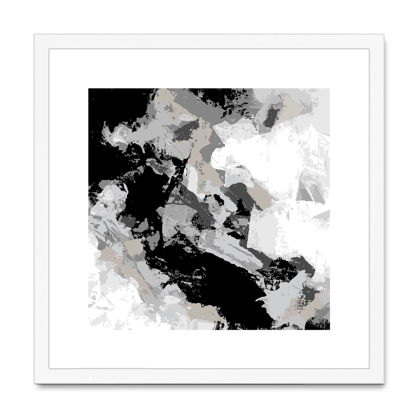 Framed Graphic Art Print, White Mat - 8x8 12x12 16x16 20x20 24x24 28x28 inches | FPS-1200-7690