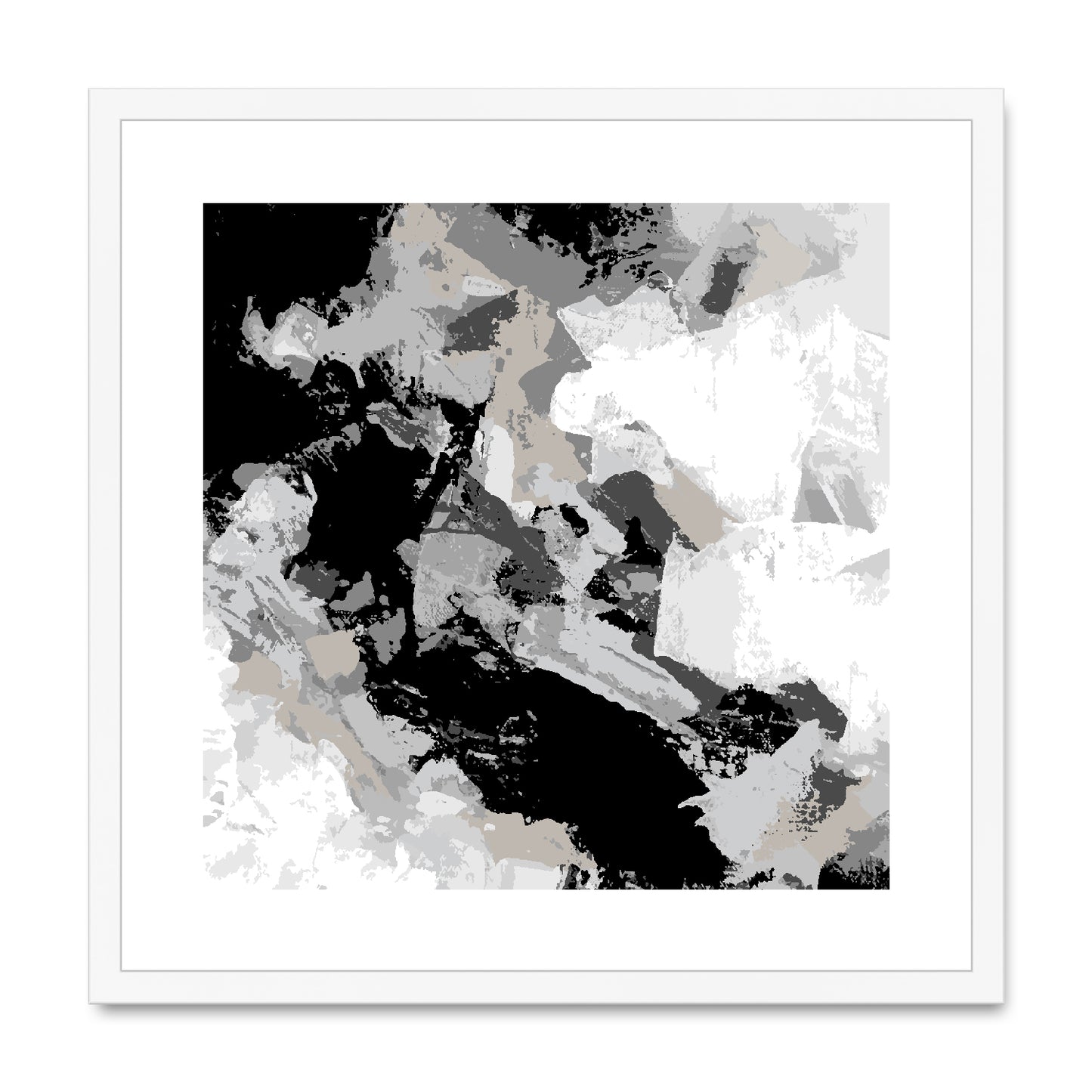 Framed Graphic Art Print, White Mat - 8x8 12x12 16x16 20x20 24x24 28x28 inches | FPS-1200-7690