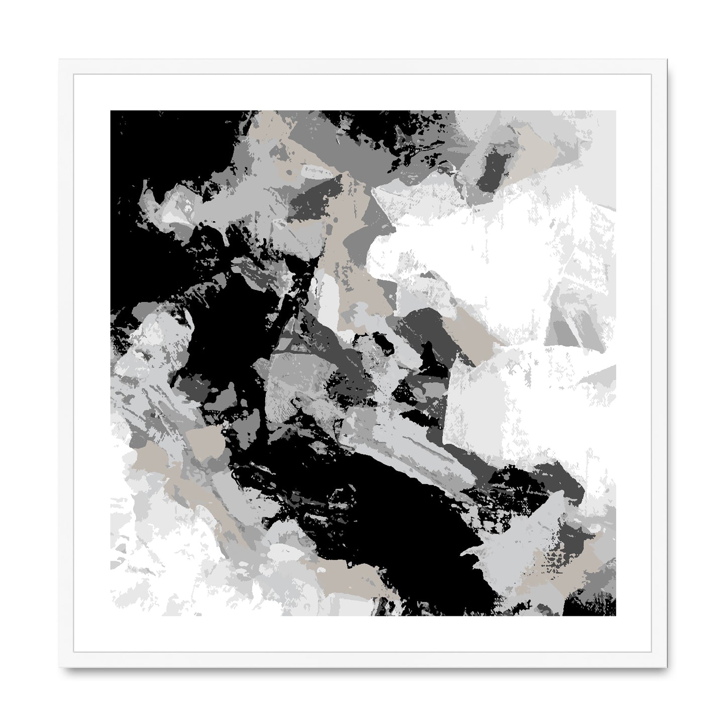 Framed Graphic Art Print, White Mat - 8x8 12x12 16x16 20x20 24x24 28x28 inches | FPS-1200-7690