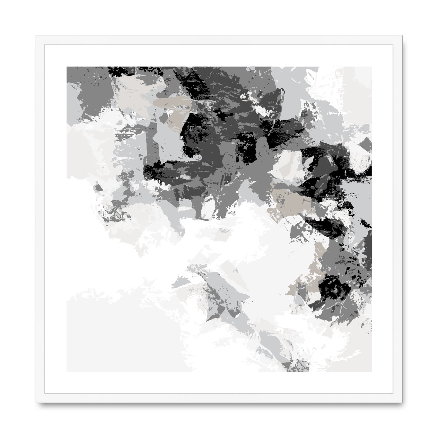 Framed Graphic Art Print, White Mat - 8x8 12x12 16x16 20x20 24x24 28x28 inches | FPS-1200-7693