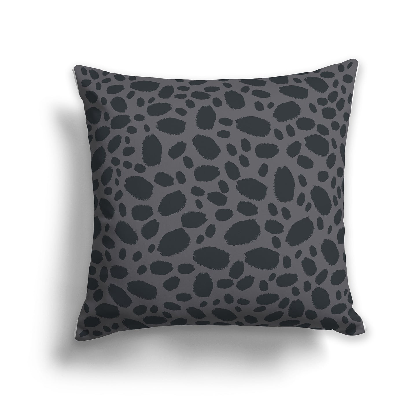 26 inch Throw Pillow with Two-tone Grey Paint Dab Pattern