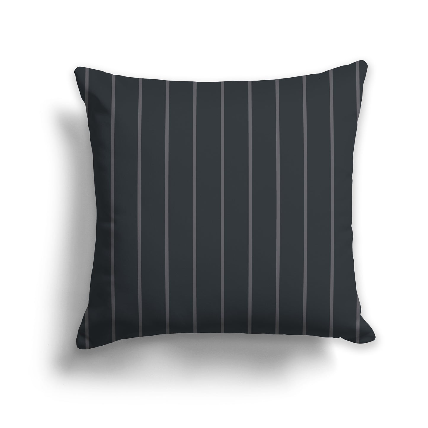 16 inch Throw Pillow with Two-tone Grey Thin Vertical Stripe Pattern