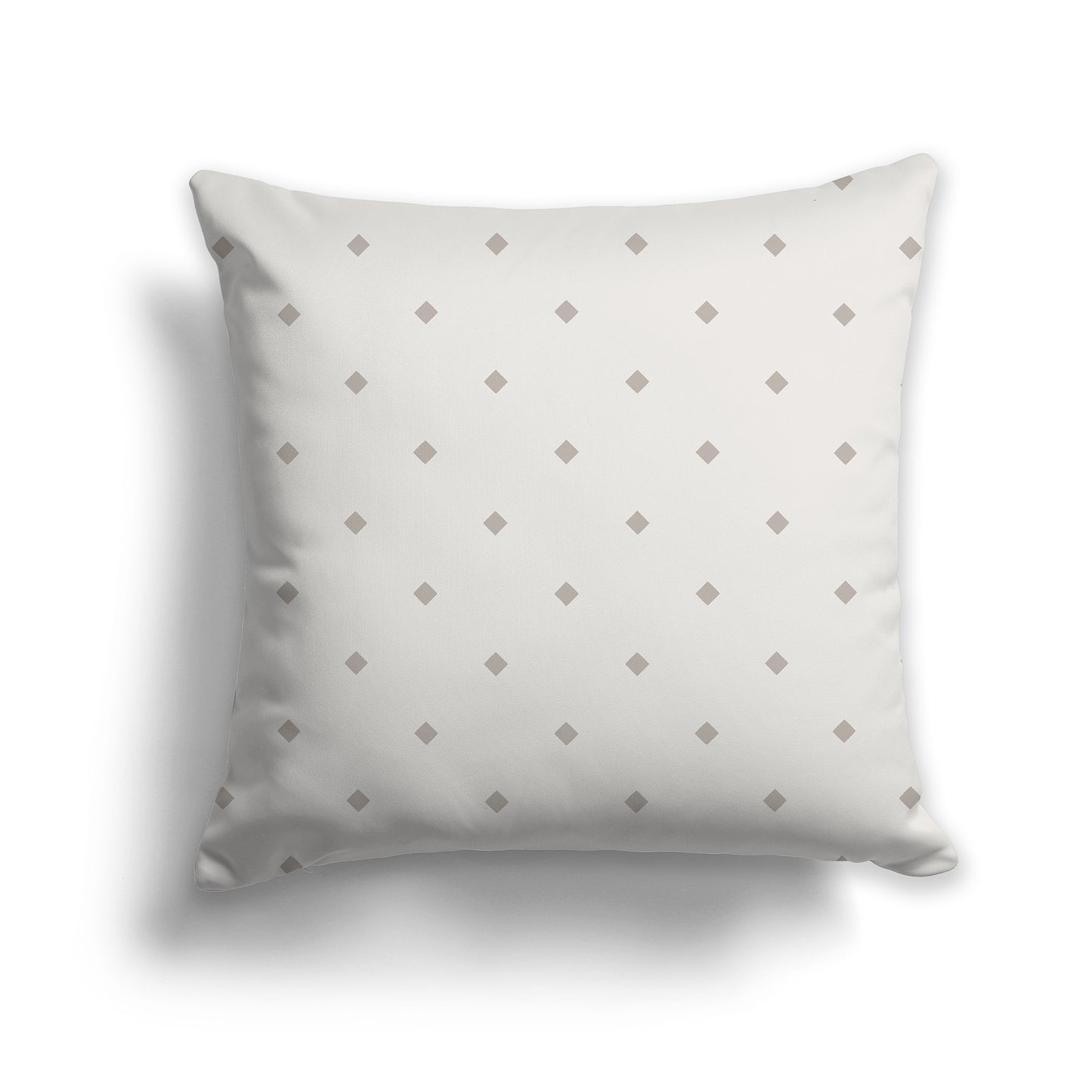 16 inch Taupe Throw Pillow with Large Light Taupe Diamond Pattern