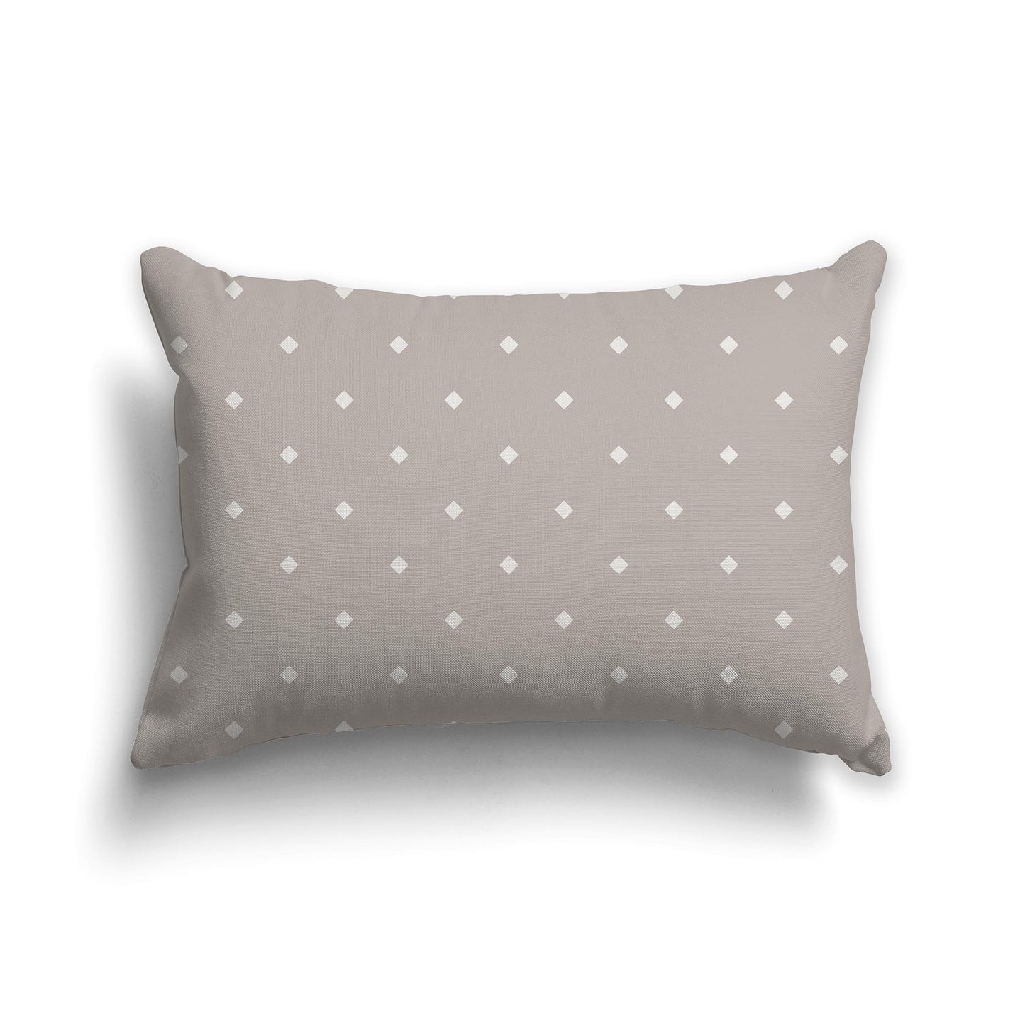 20x14 inch Lumbar Dark Taupe Throw Pillow with Large Taupe Diamond Pattern