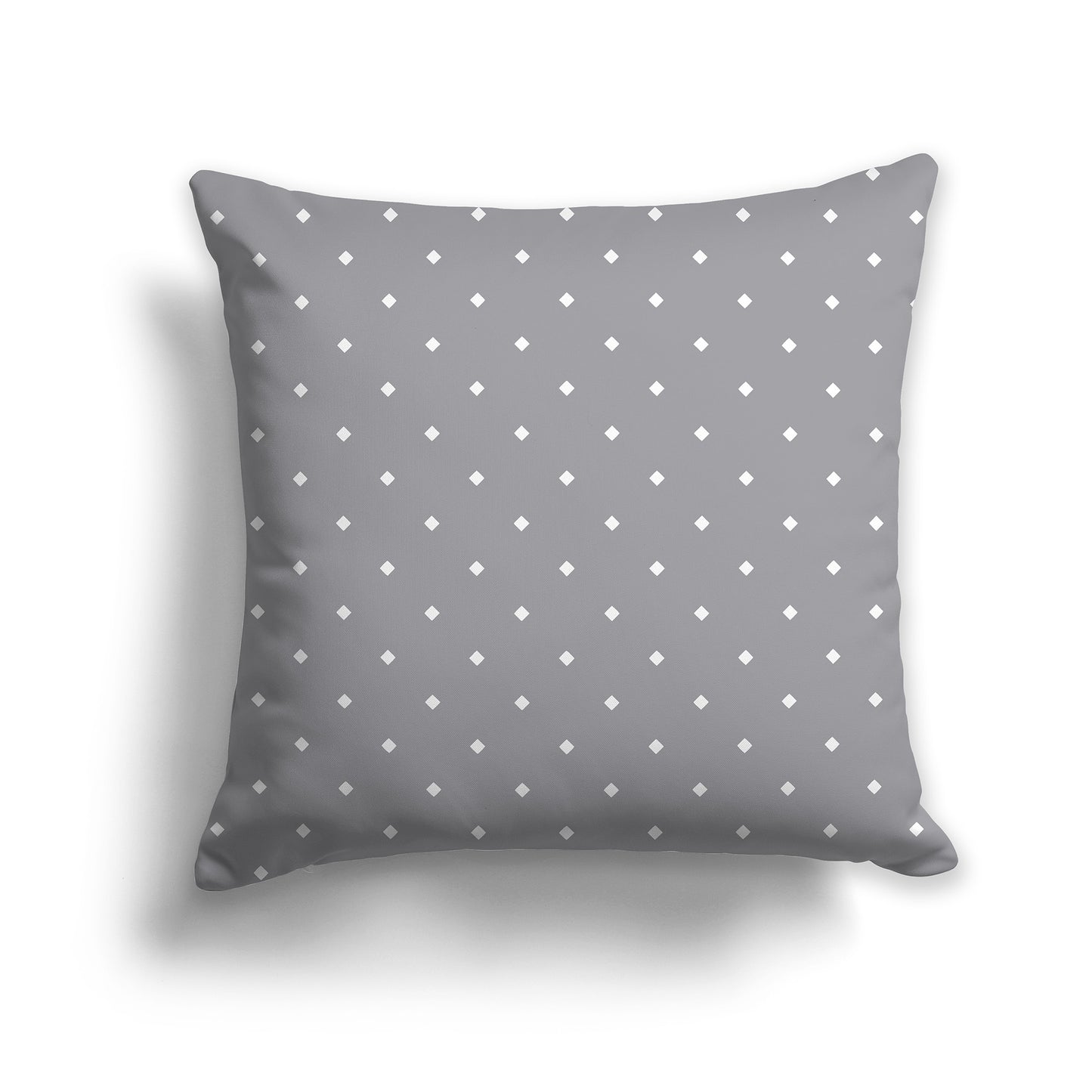 26 inch Taupe Throw Pillow with Large White Diamond Pattern