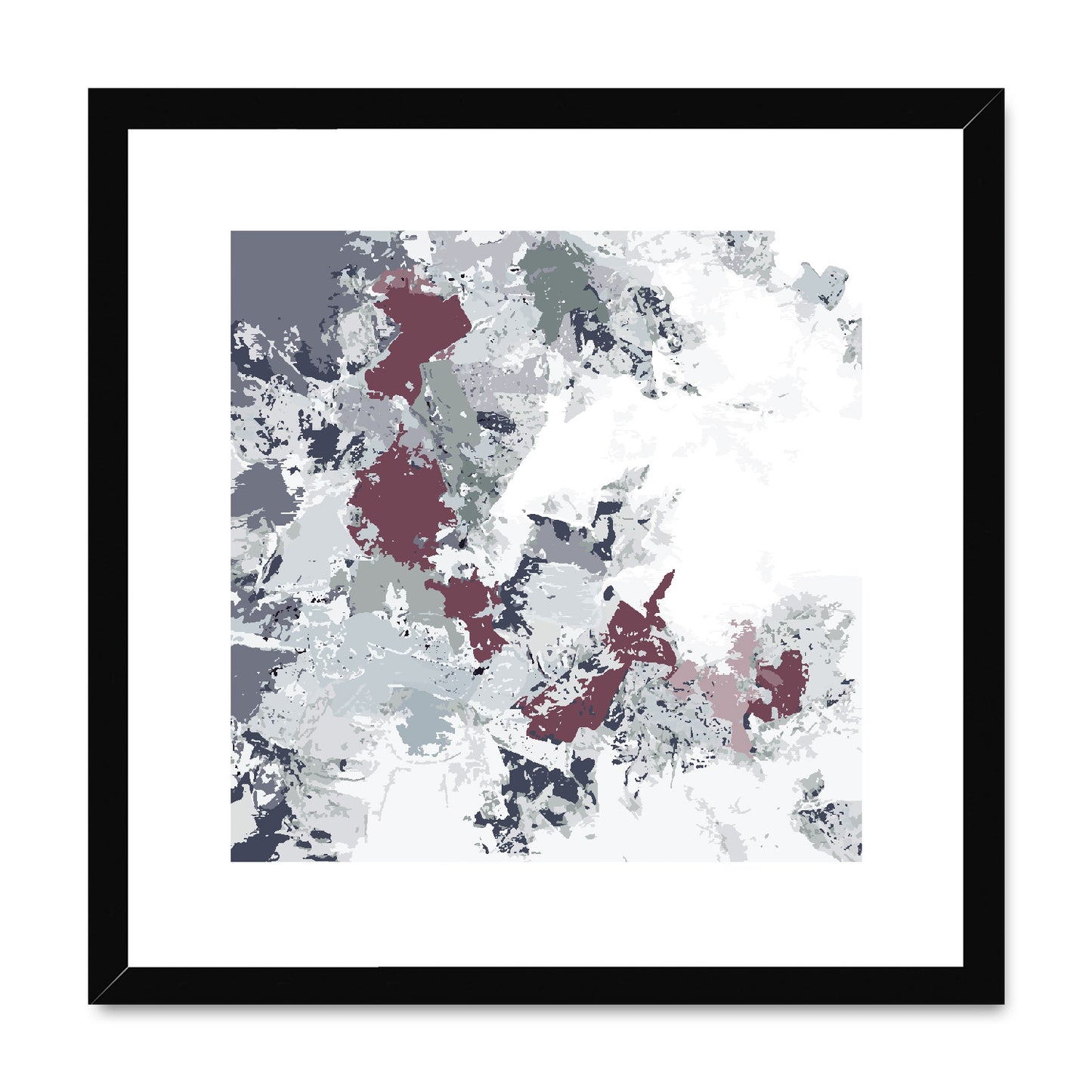 Framed Graphic Art Print, White Mat - 8x8 12x12 16x16 20x20 24x24 28x28 inches | FPS-1210-7695