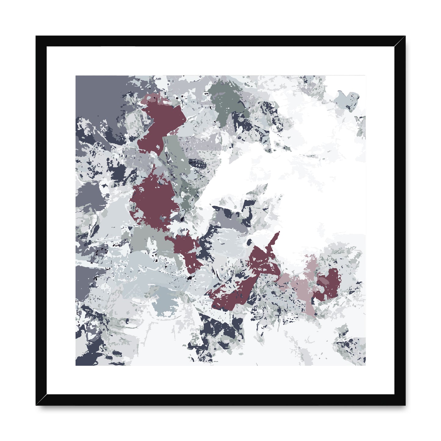Framed Graphic Art Print, White Mat - 8x8 12x12 16x16 20x20 24x24 28x28 inches | FPS-1210-7695