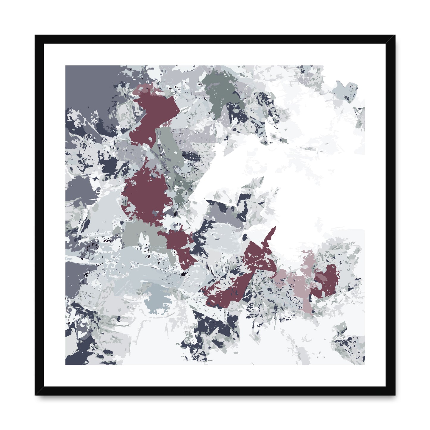Framed Graphic Art Print, White Mat - 8x8 12x12 16x16 20x20 24x24 28x28 inches | FPS-1210-7695