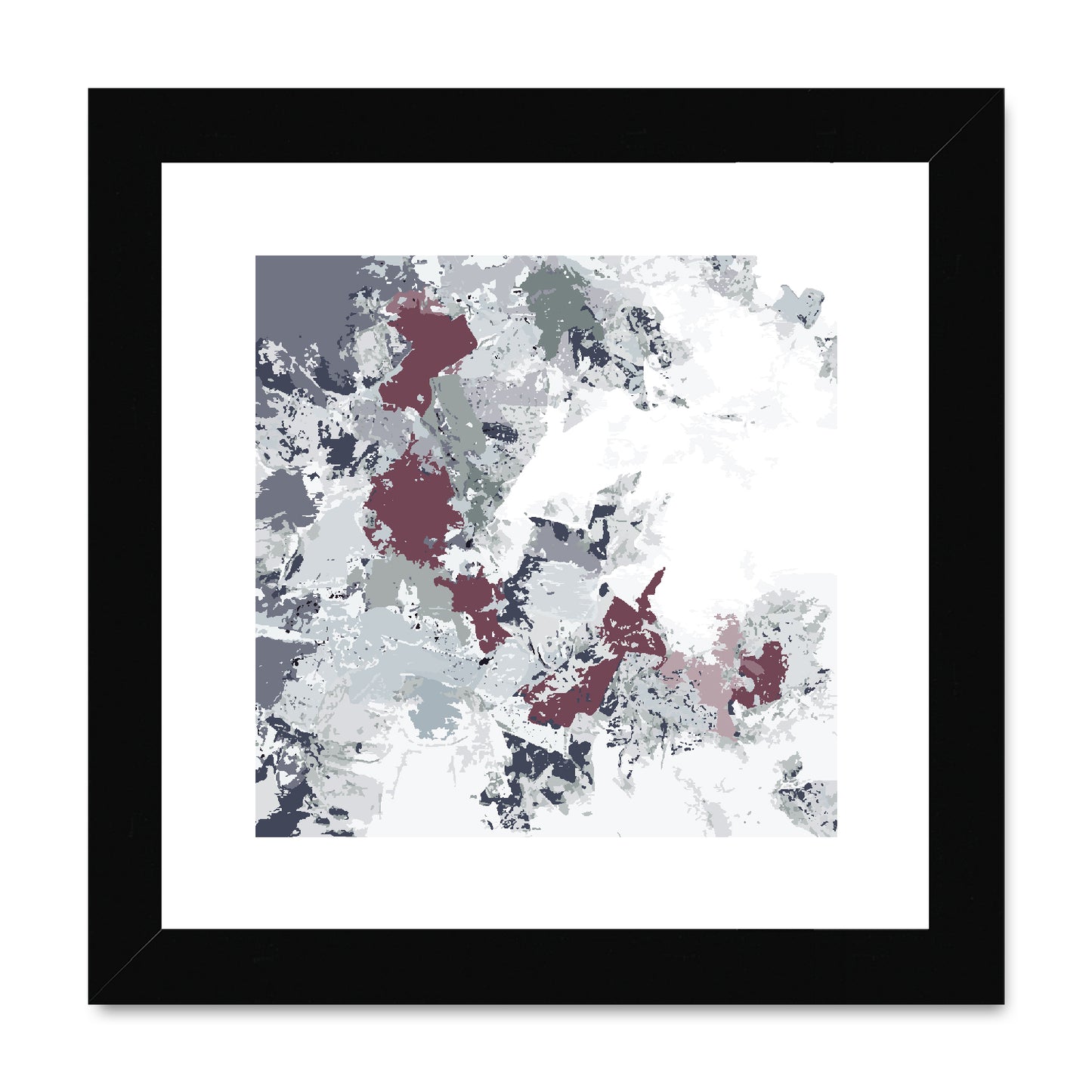 Framed Graphic Art Print, White Mat - 8x8 12x12 16x16 20x20 24x24 28x28 inches | FPS-1210-7695