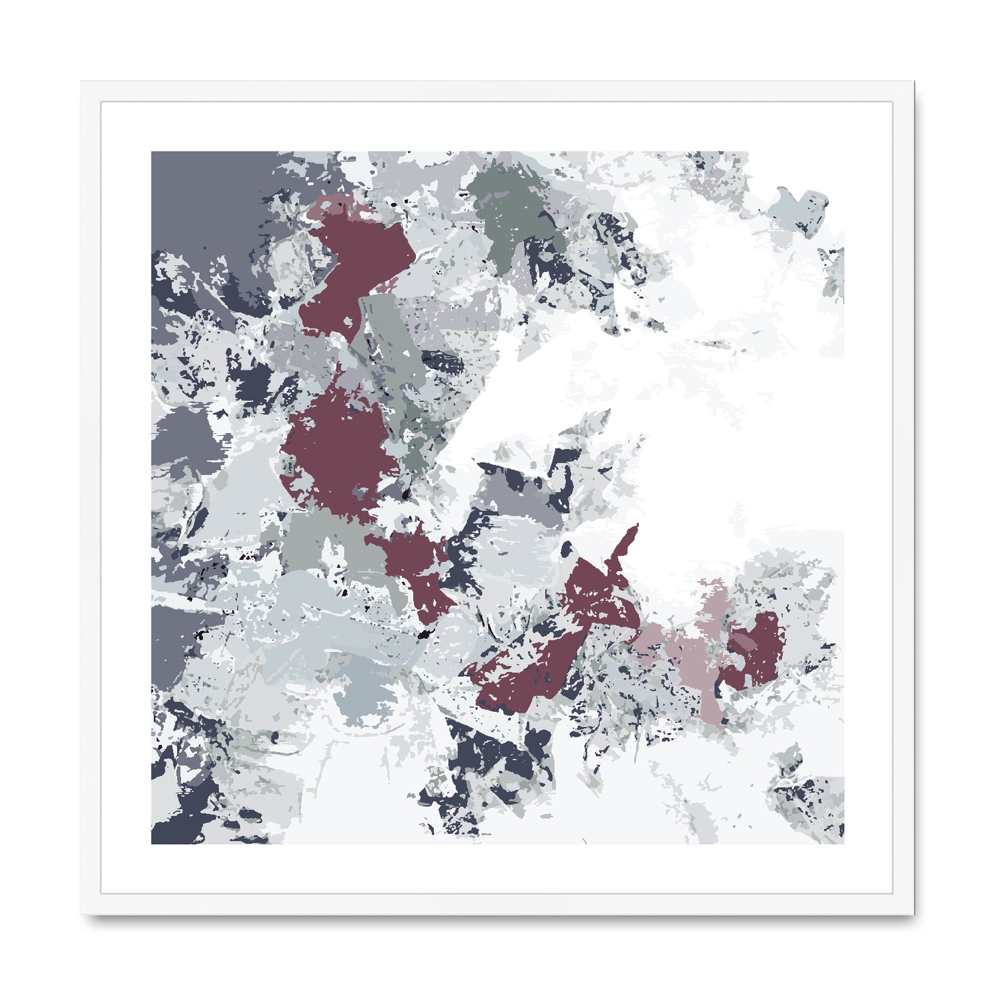 Framed Graphic Art Print, White Mat - 8x8 12x12 16x16 20x20 24x24 28x28 inches | FPS-1210-7695