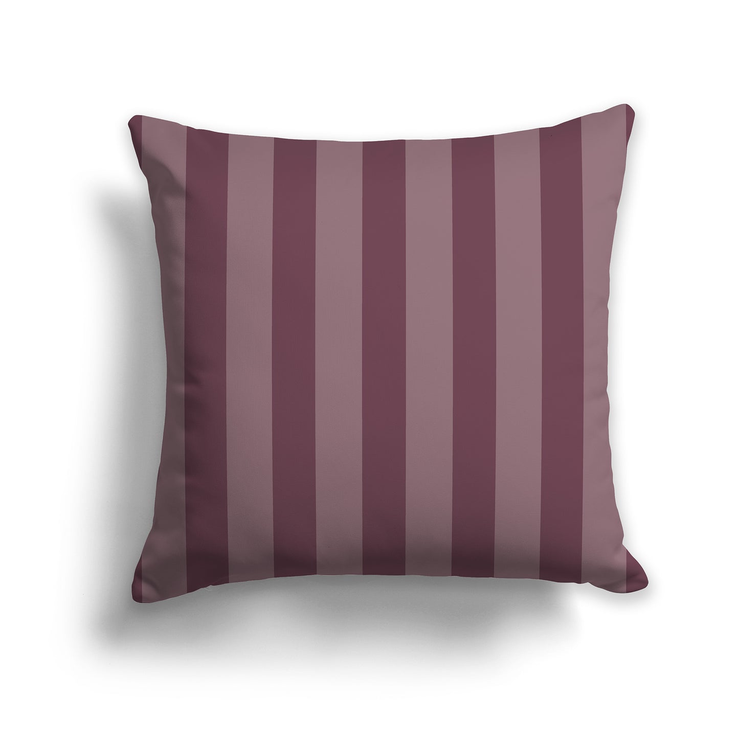 16 inch Throw Pillow with Two-tone Plum Vertical Bars