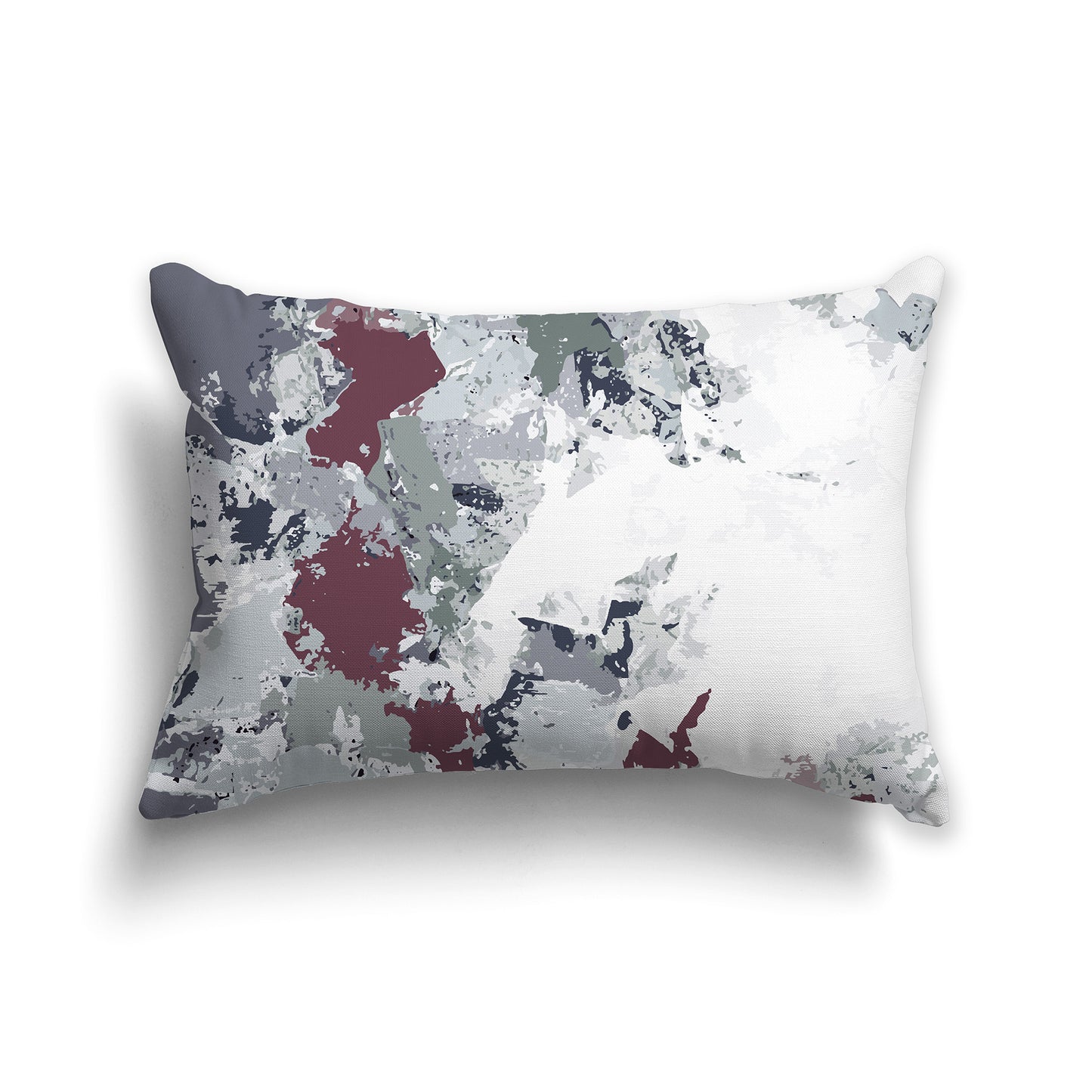 Lumbar Throw Pillow featuring graphic art from the Plum Garden Collection