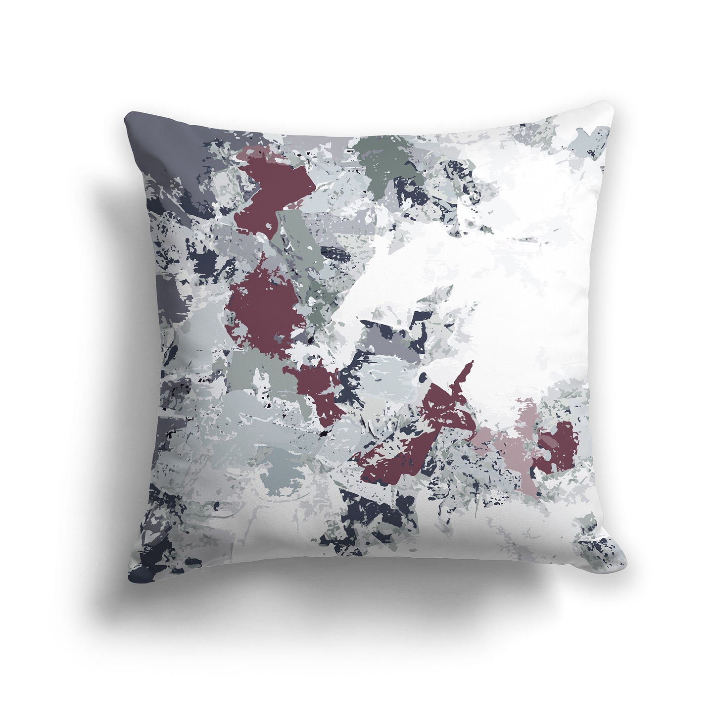 Square Throw Pillow featuring graphic art from the Plum Garden Collection
