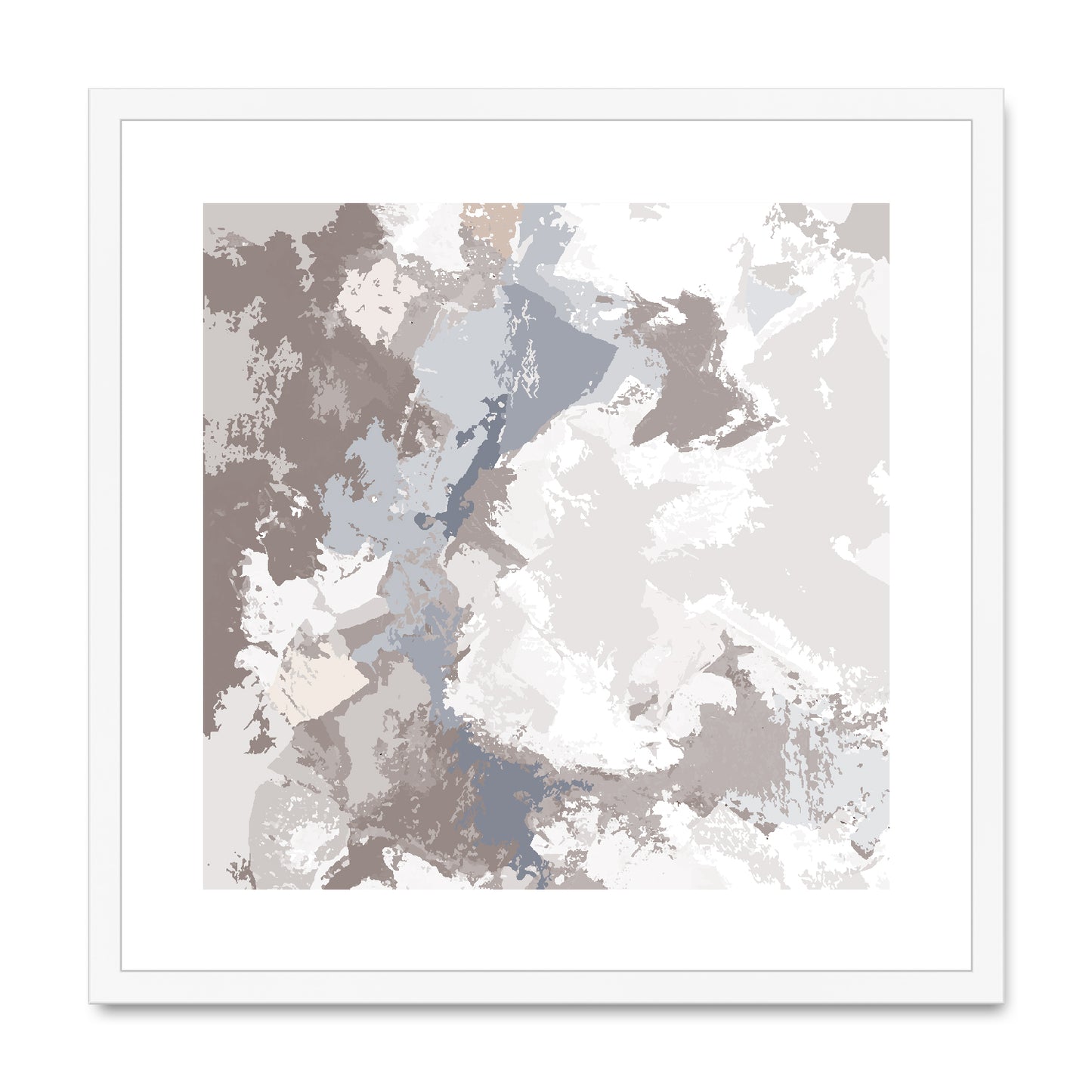 Framed Graphic Art Print, White Mat - 8x8 12x12 16x16 20x20 24x24 28x28 inches | FPS-1220-7691