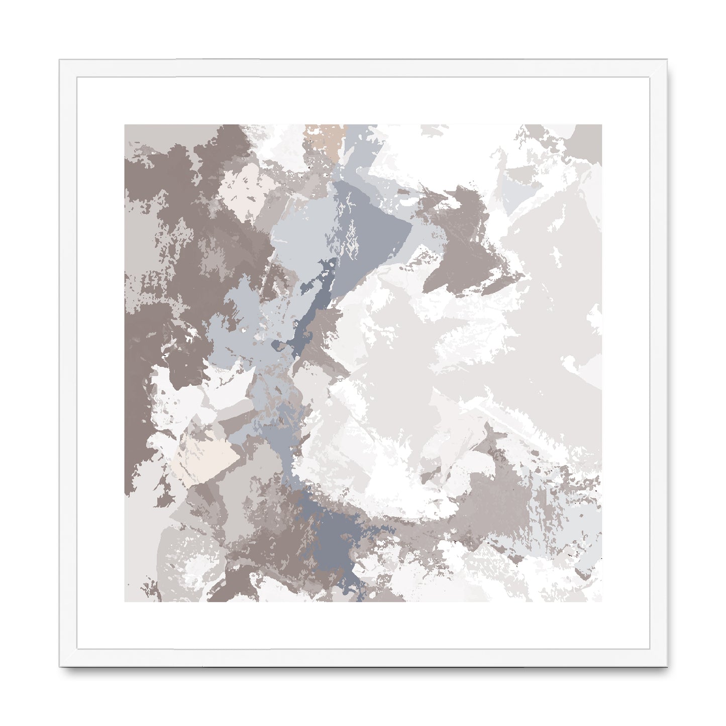 Framed Graphic Art Print, White Mat - 8x8 12x12 16x16 20x20 24x24 28x28 inches | FPS-1220-7691