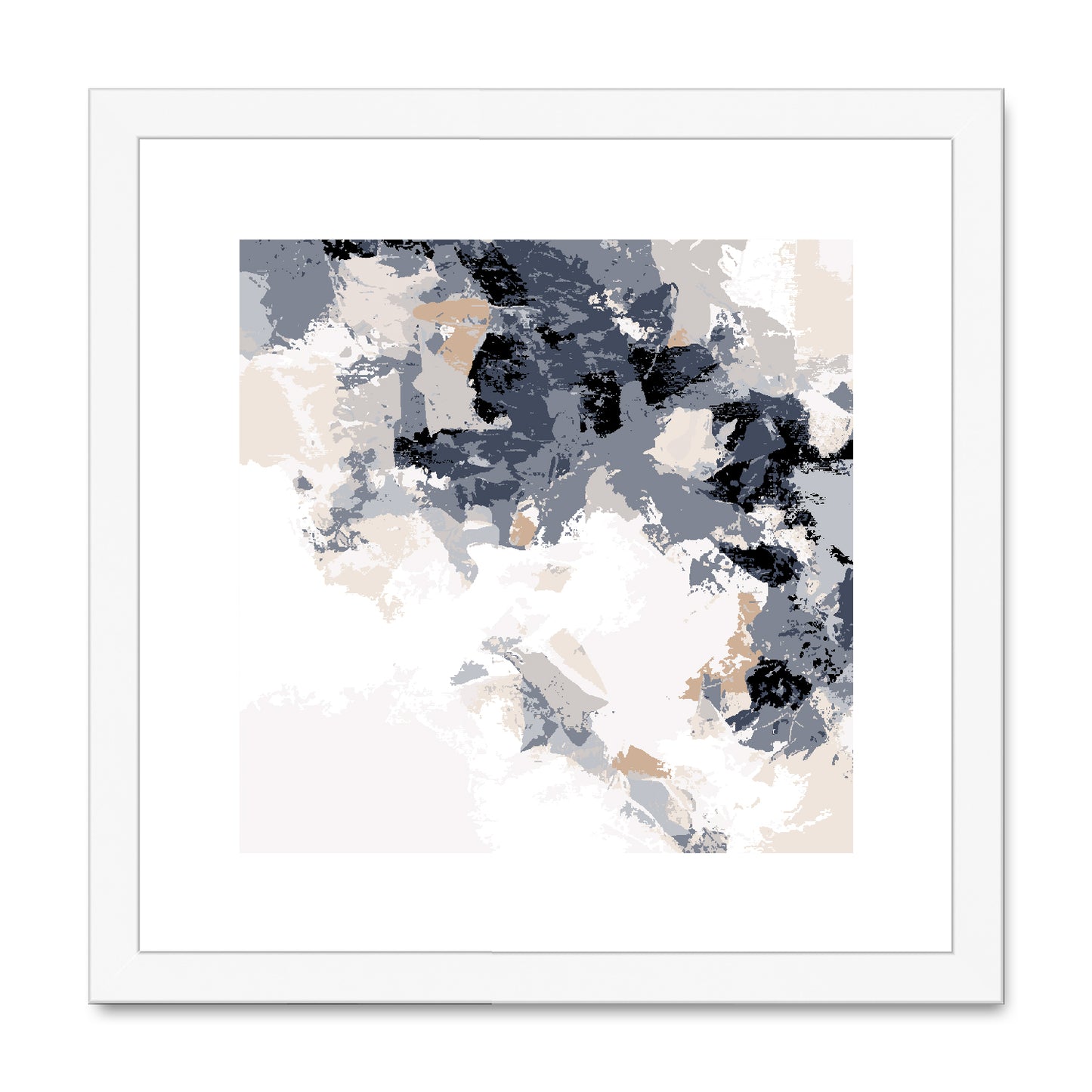 Framed Graphic Art Print, White Mat - 8x8 12x12 16x16 20x20 24x24 28x28 inches | FPS-1220-7693