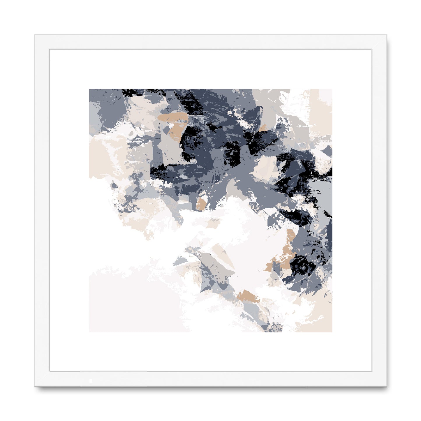 Framed Graphic Art Print, White Mat - 8x8 12x12 16x16 20x20 24x24 28x28 inches | FPS-1220-7693