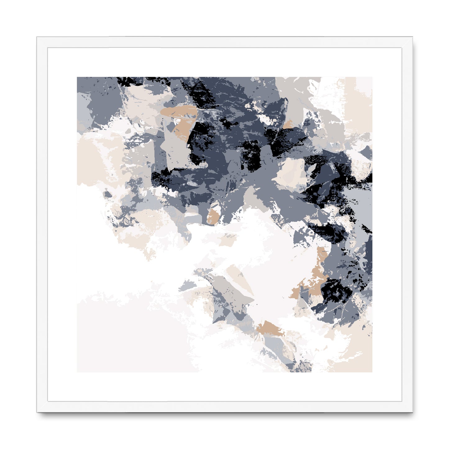 Framed Graphic Art Print, White Mat - 8x8 12x12 16x16 20x20 24x24 28x28 inches | FPS-1220-7693