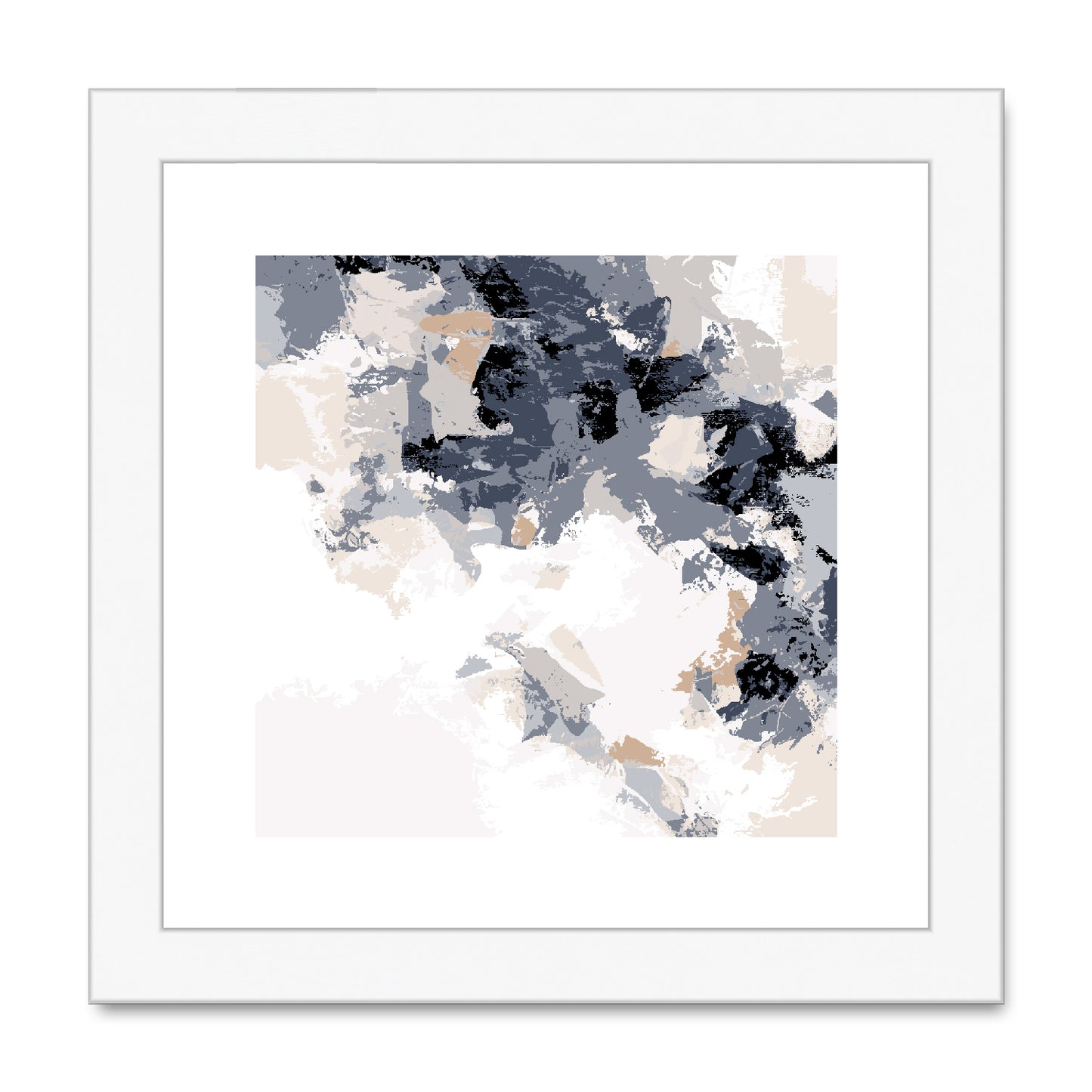 Framed Graphic Art Print, White Mat - 8x8 12x12 16x16 20x20 24x24 28x28 inches | FPS-1220-7693