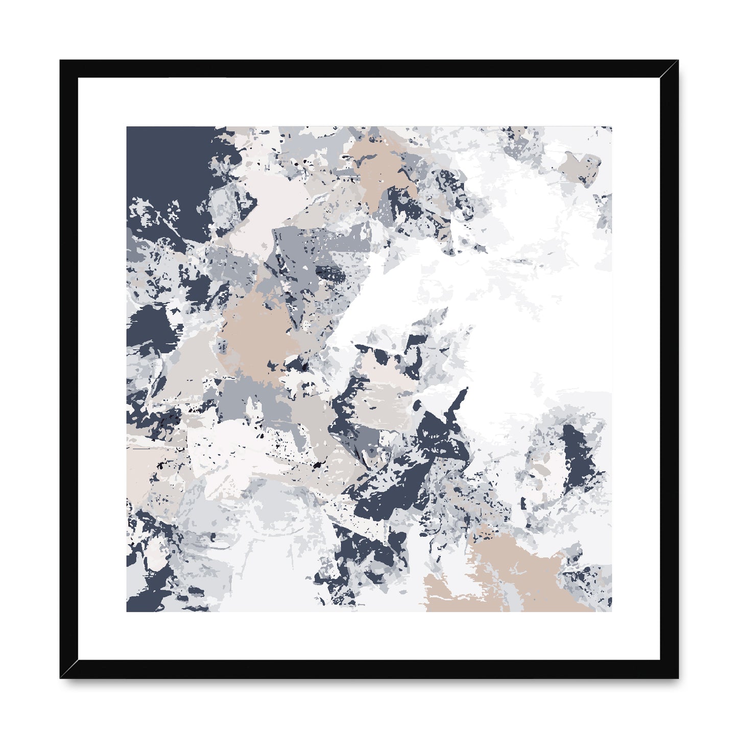 Framed Graphic Art Print, White Mat - 8x8 12x12 16x16 20x20 24x24 28x28 inches | FPS-1220-7695