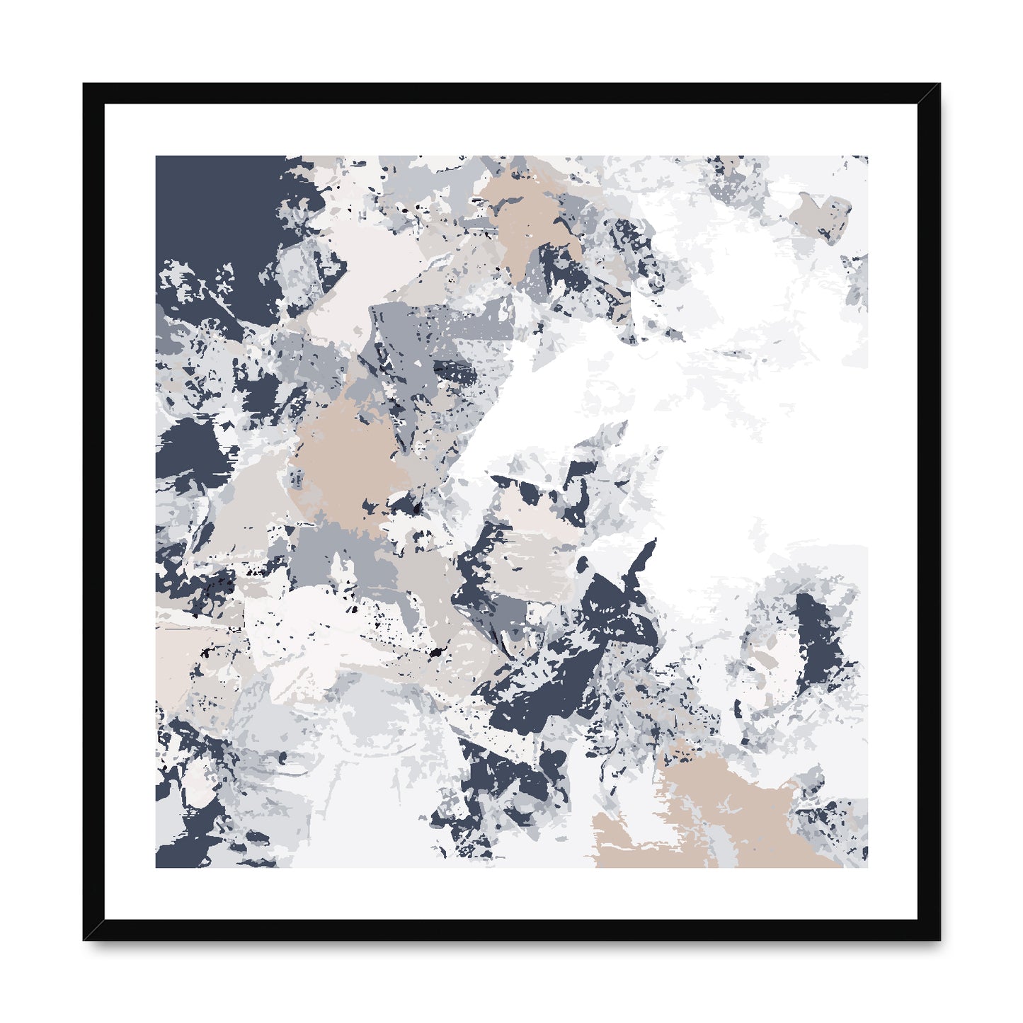 Framed Graphic Art Print, White Mat - 8x8 12x12 16x16 20x20 24x24 28x28 inches | FPS-1220-7695