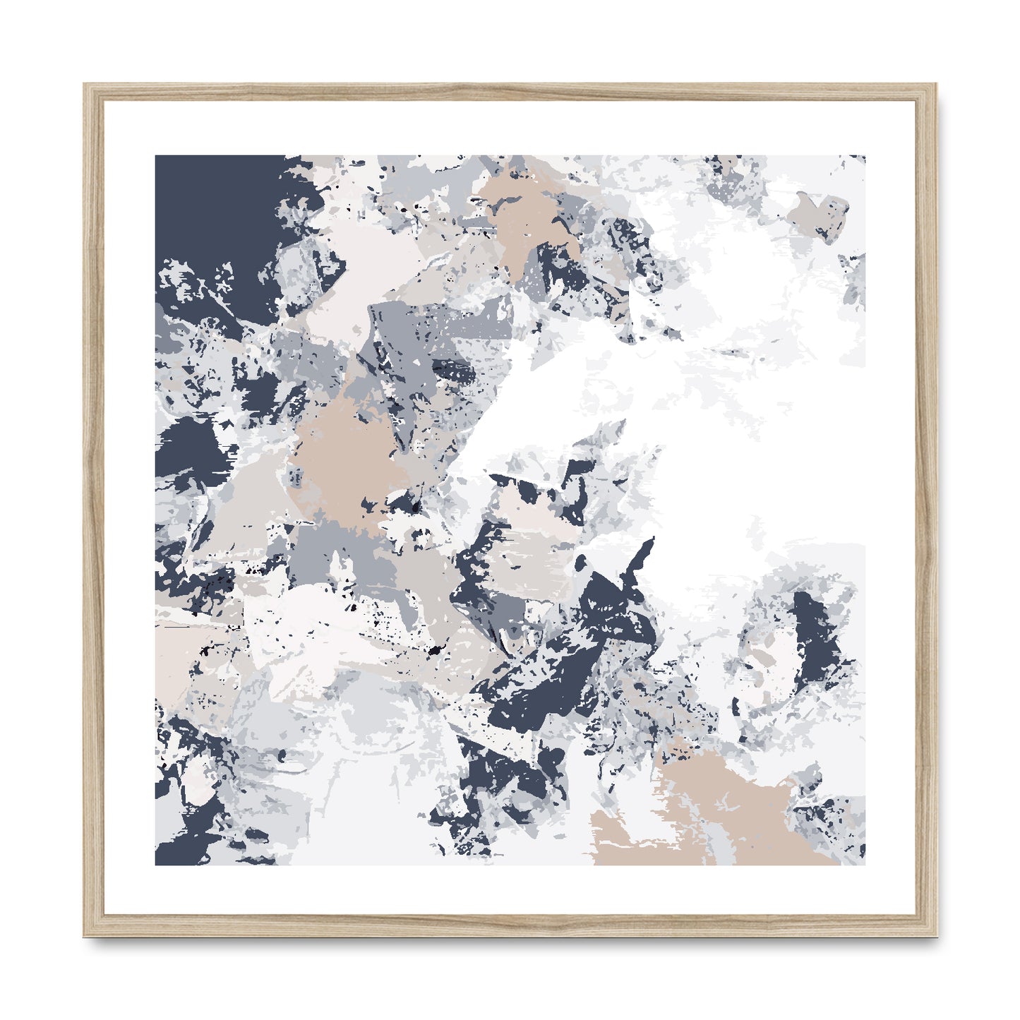 Framed Graphic Art Print, White Mat - 8x8 12x12 16x16 20x20 24x24 28x28 inches | FPS-1220-7695