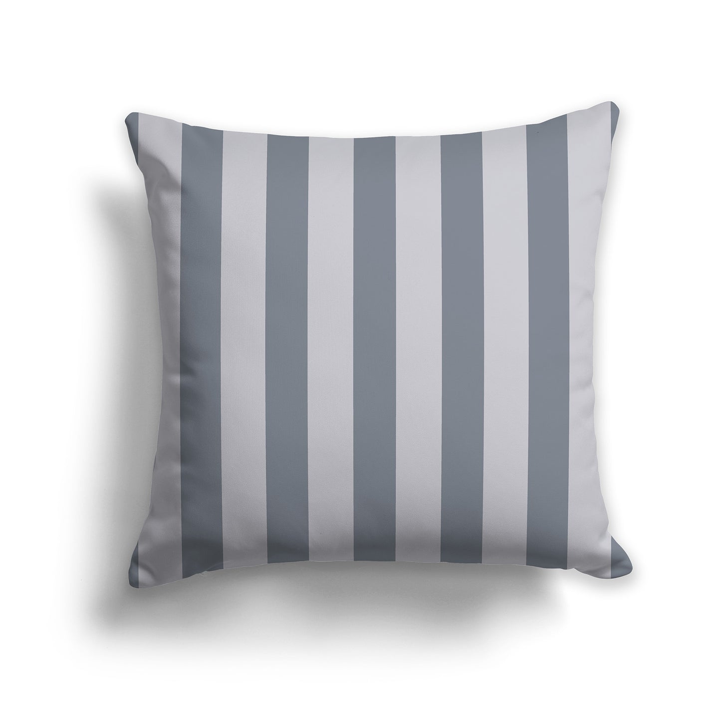16 inch Throw Pillow with Grey and White Vertical Bars