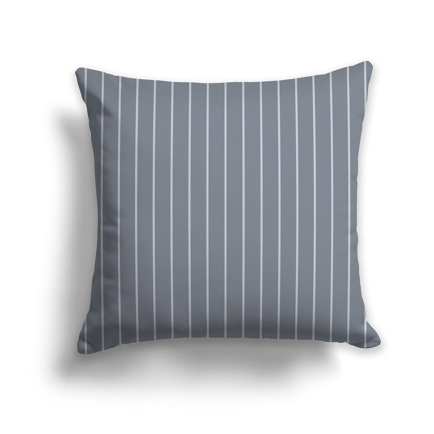 26 inch Throw Pillow with Grey and White Thin Vertical Stripe Pattern