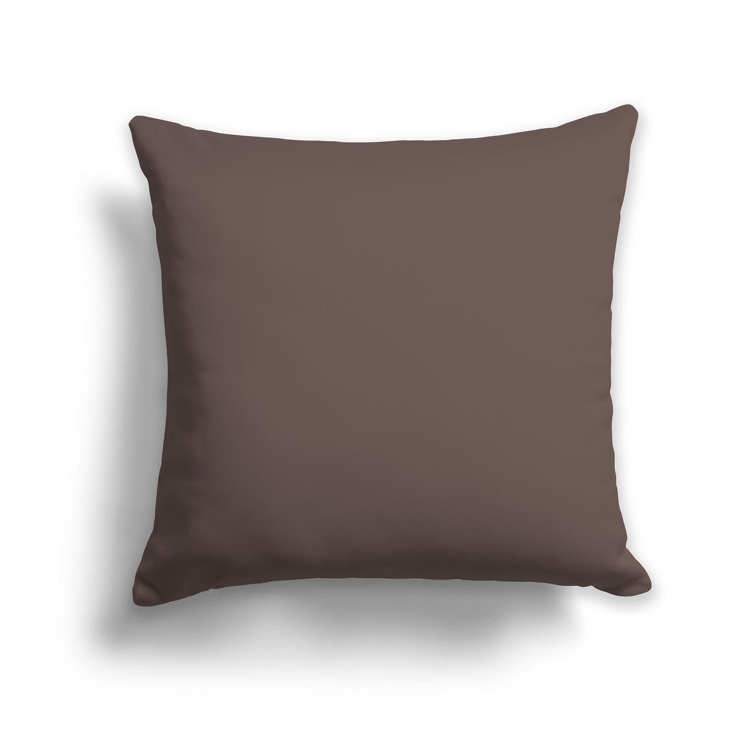 Square Throw Pillow in Solid Brown