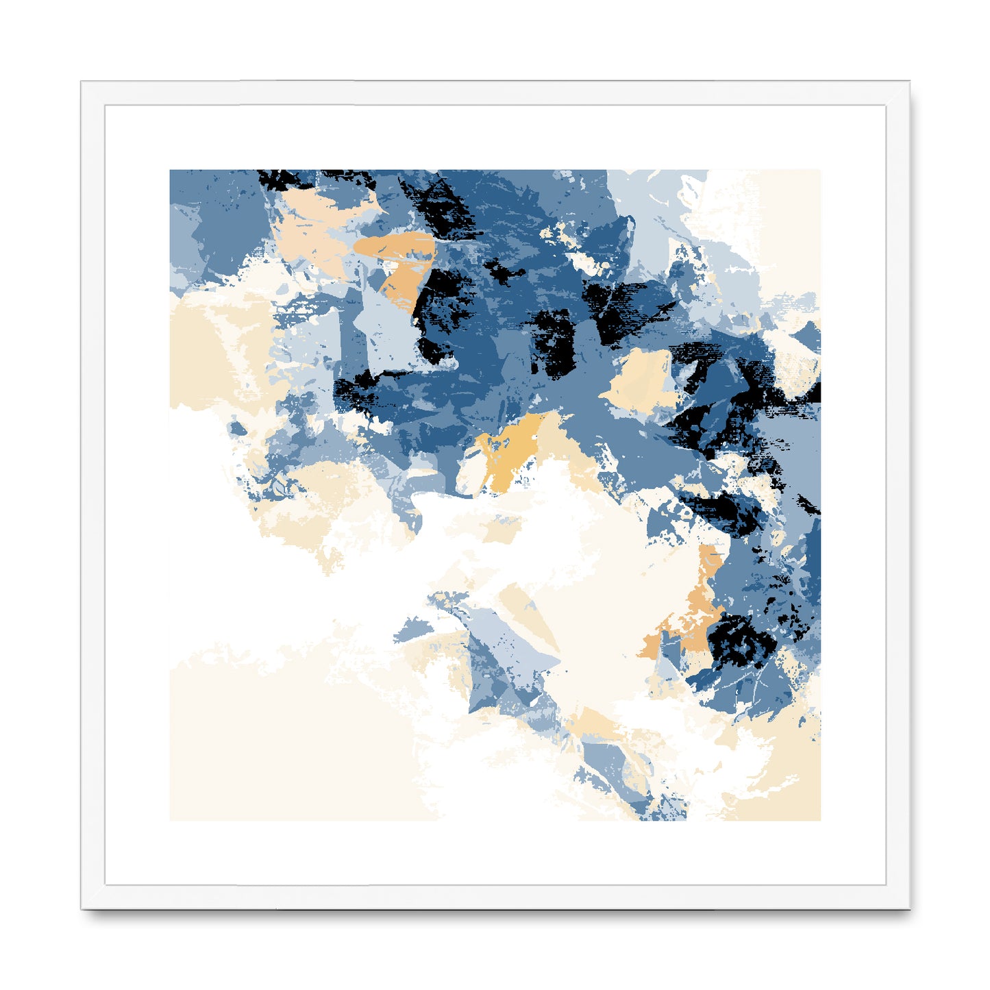 Framed Graphic Art Print, White Mat - 8x8 12x12 16x16 20x20 24x24 28x28 inches | FPS-1230-7693