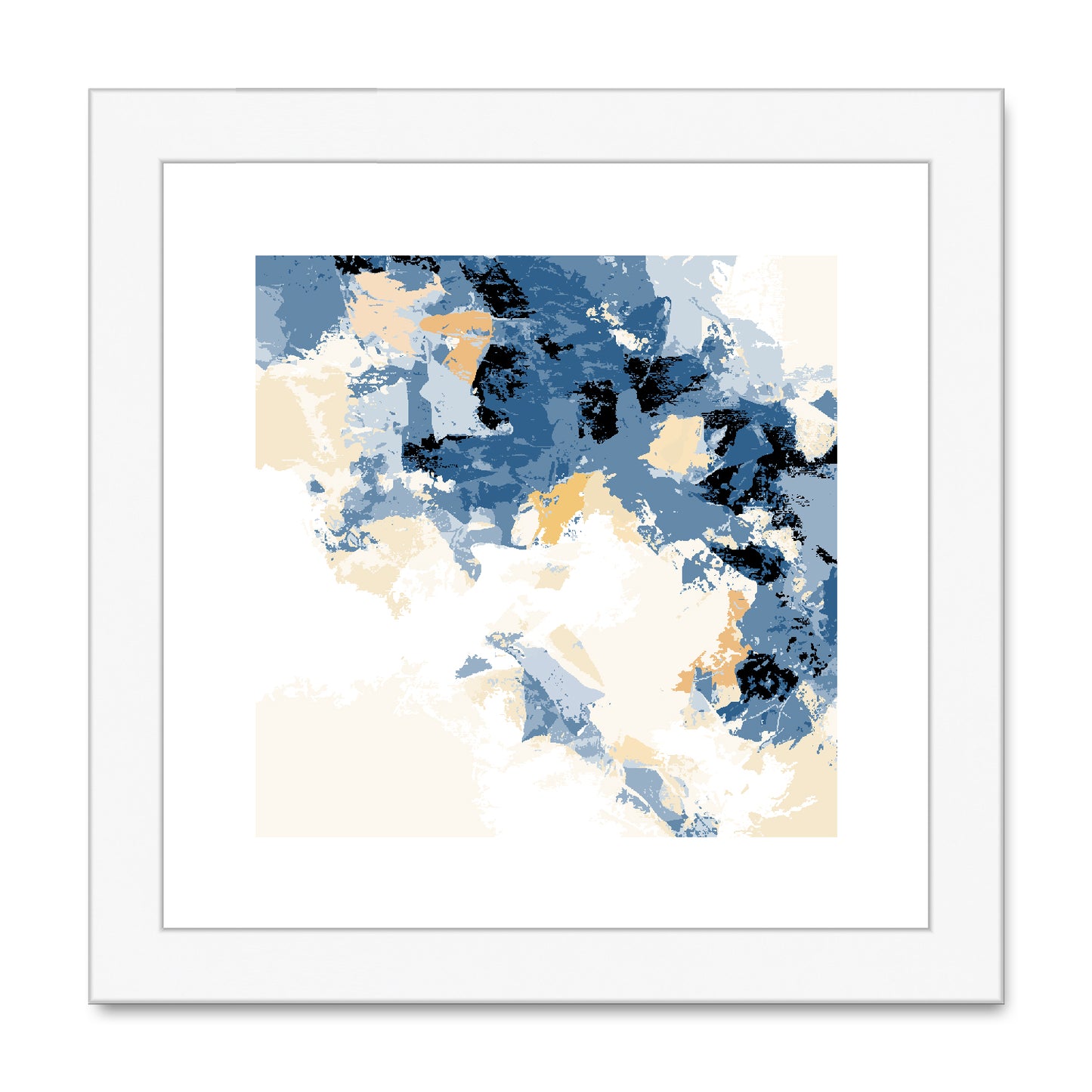 Framed Graphic Art Print, White Mat - 8x8 12x12 16x16 20x20 24x24 28x28 inches | FPS-1230-7693