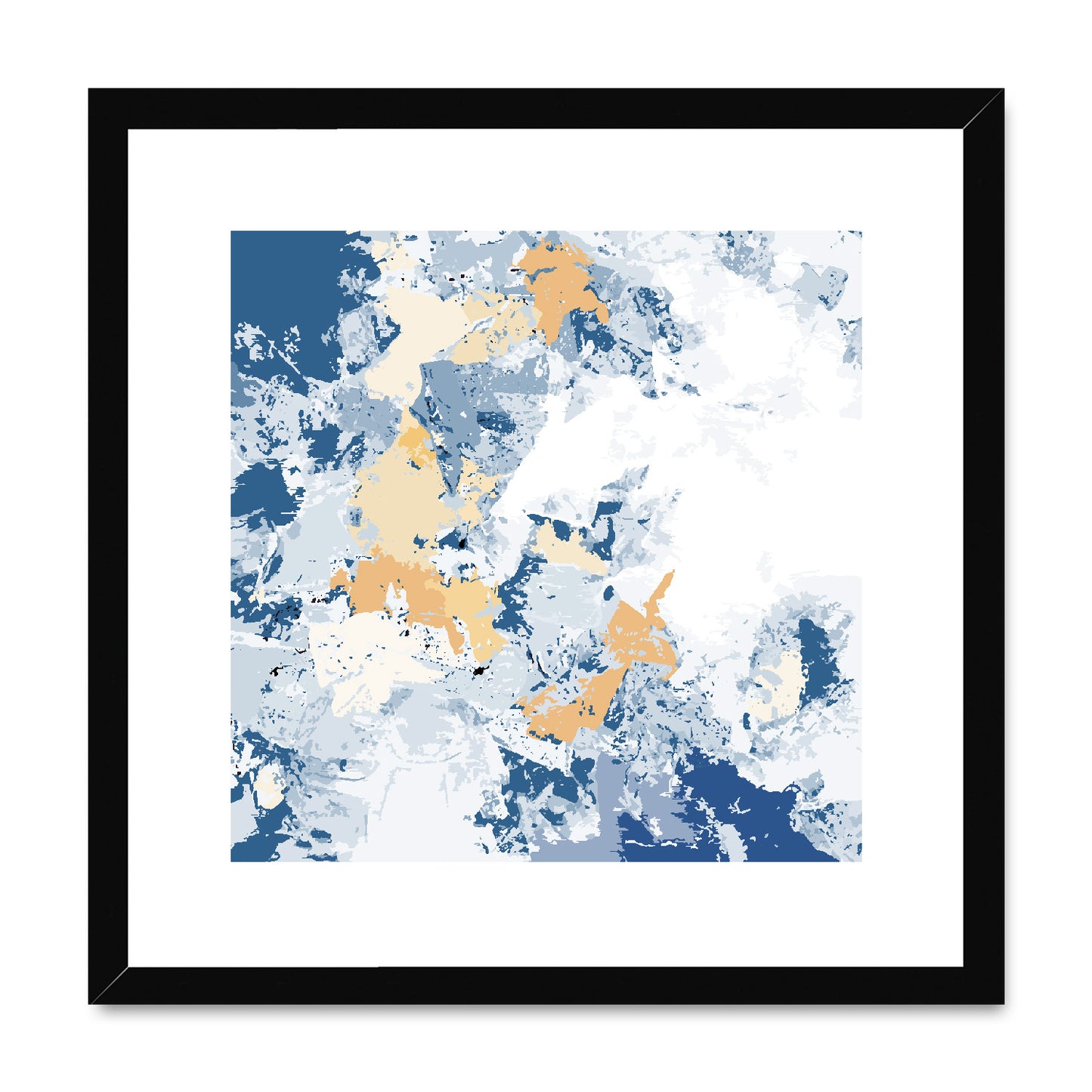 Framed Graphic Art Print, White Mat - 8x8 12x12 16x16 20x20 24x24 28x28 inches | FPS-1230-7695