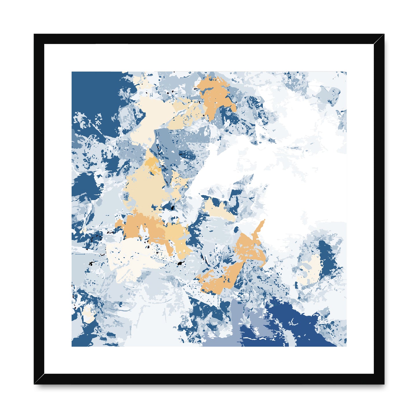 Framed Graphic Art Print, White Mat - 8x8 12x12 16x16 20x20 24x24 28x28 inches | FPS-1230-7695