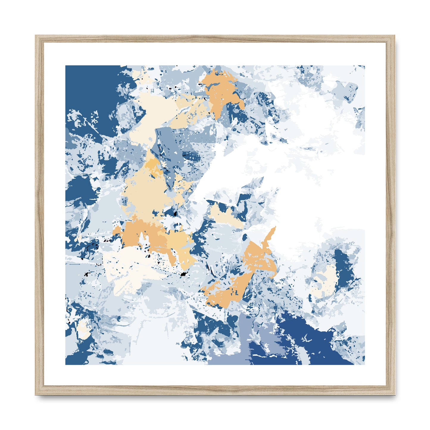 Framed Graphic Art Print, White Mat - 8x8 12x12 16x16 20x20 24x24 28x28 inches | FPS-1230-7695
