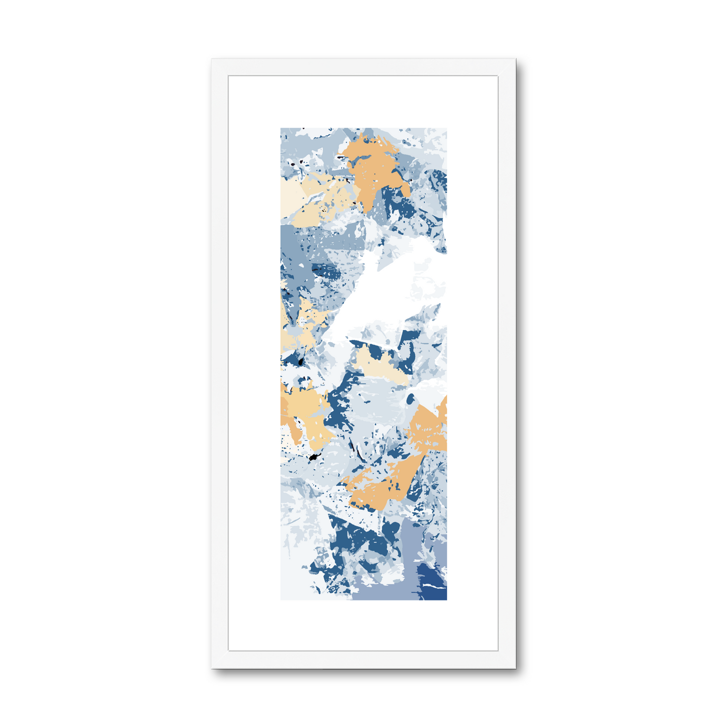 Framed Graphic Art Print, White Mat - 12x24 inches | FP-1230-7695