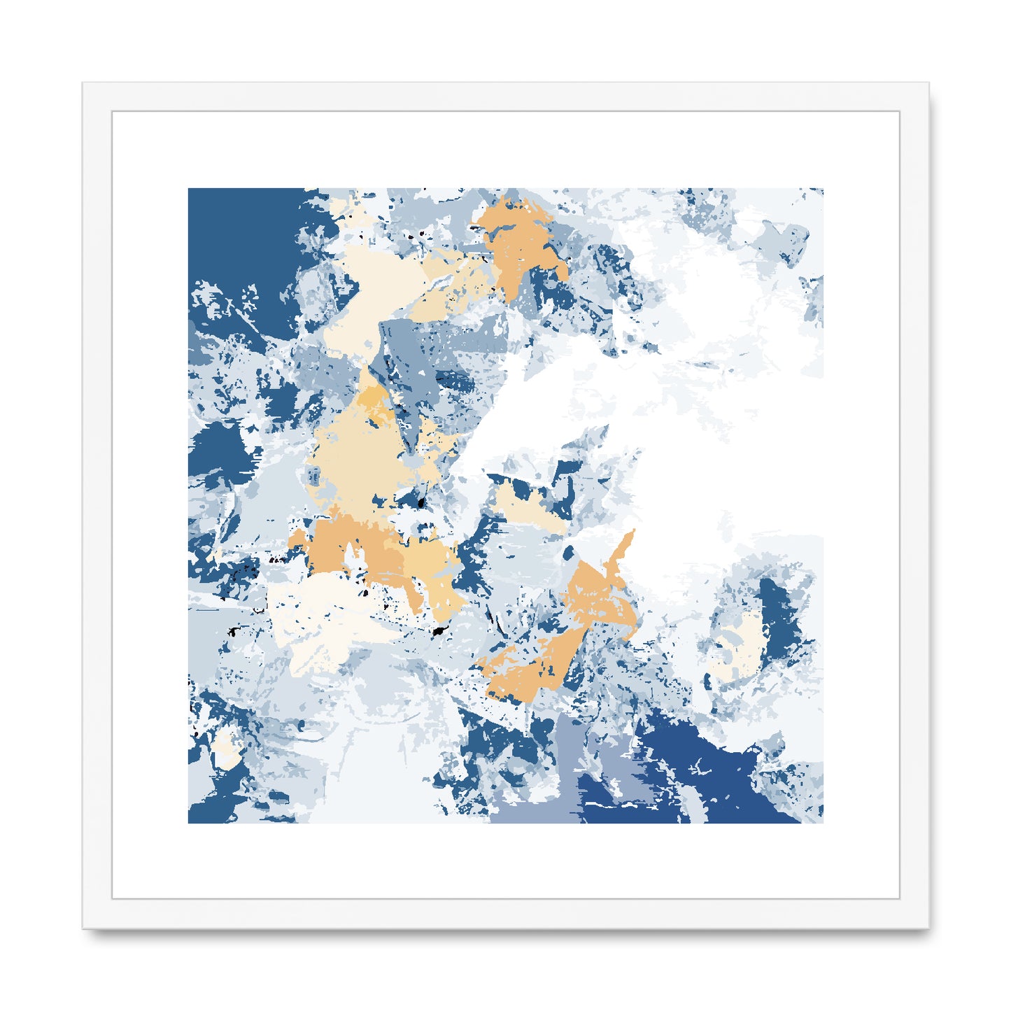 Framed Graphic Art Print, White Mat - 8x8 12x12 16x16 20x20 24x24 28x28 inches | FPS-1230-7695