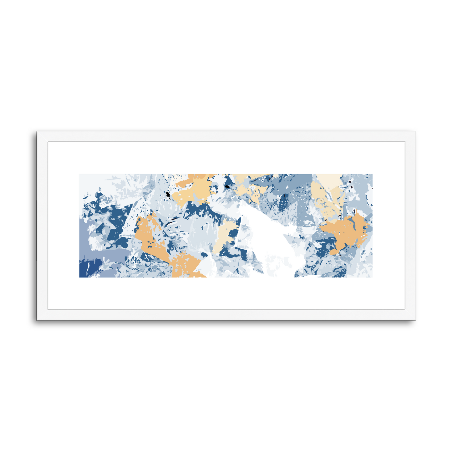 Framed Graphic Art Print, White Mat - 12x24 inches | FP-1230-7695