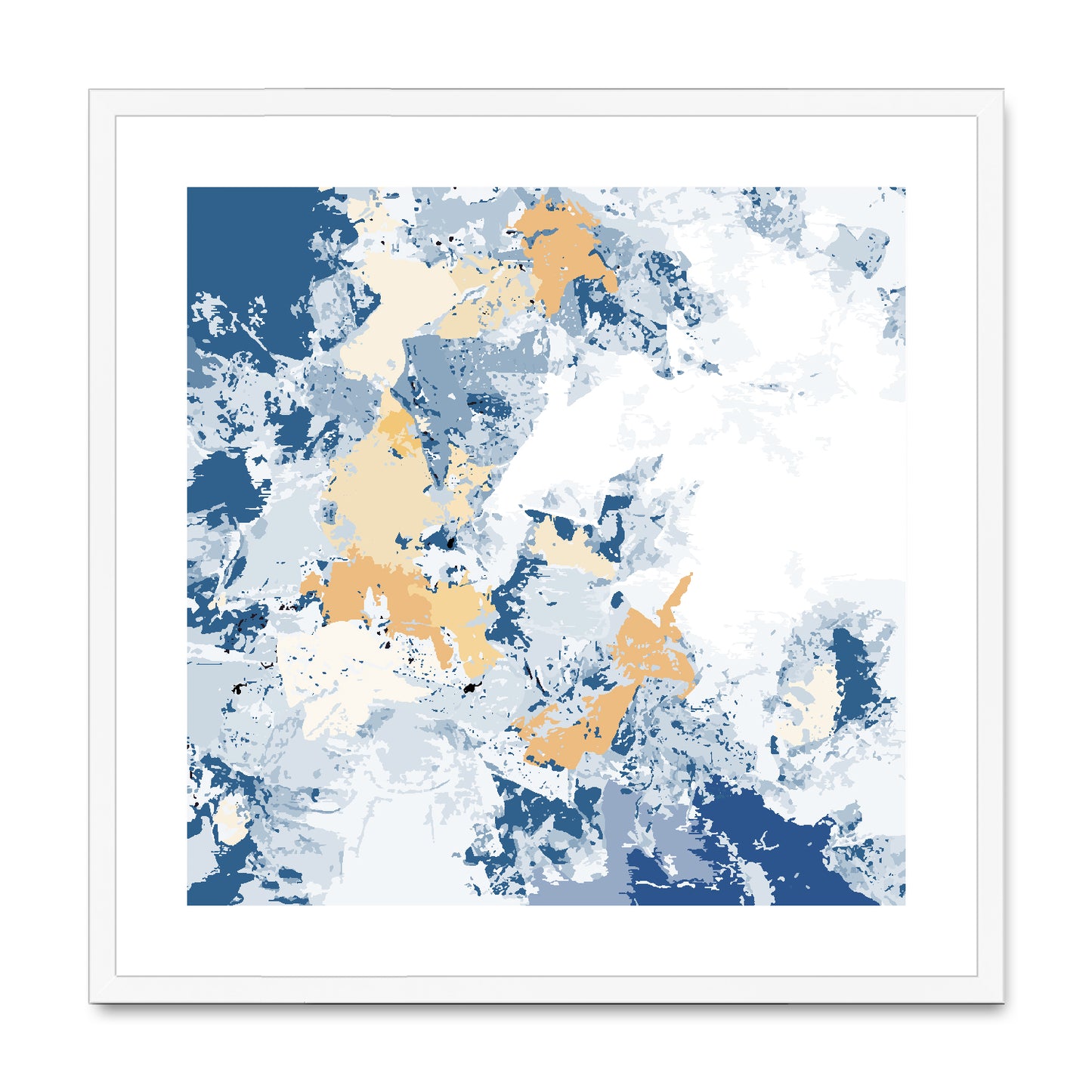 Framed Graphic Art Print, White Mat - 8x8 12x12 16x16 20x20 24x24 28x28 inches | FPS-1230-7695