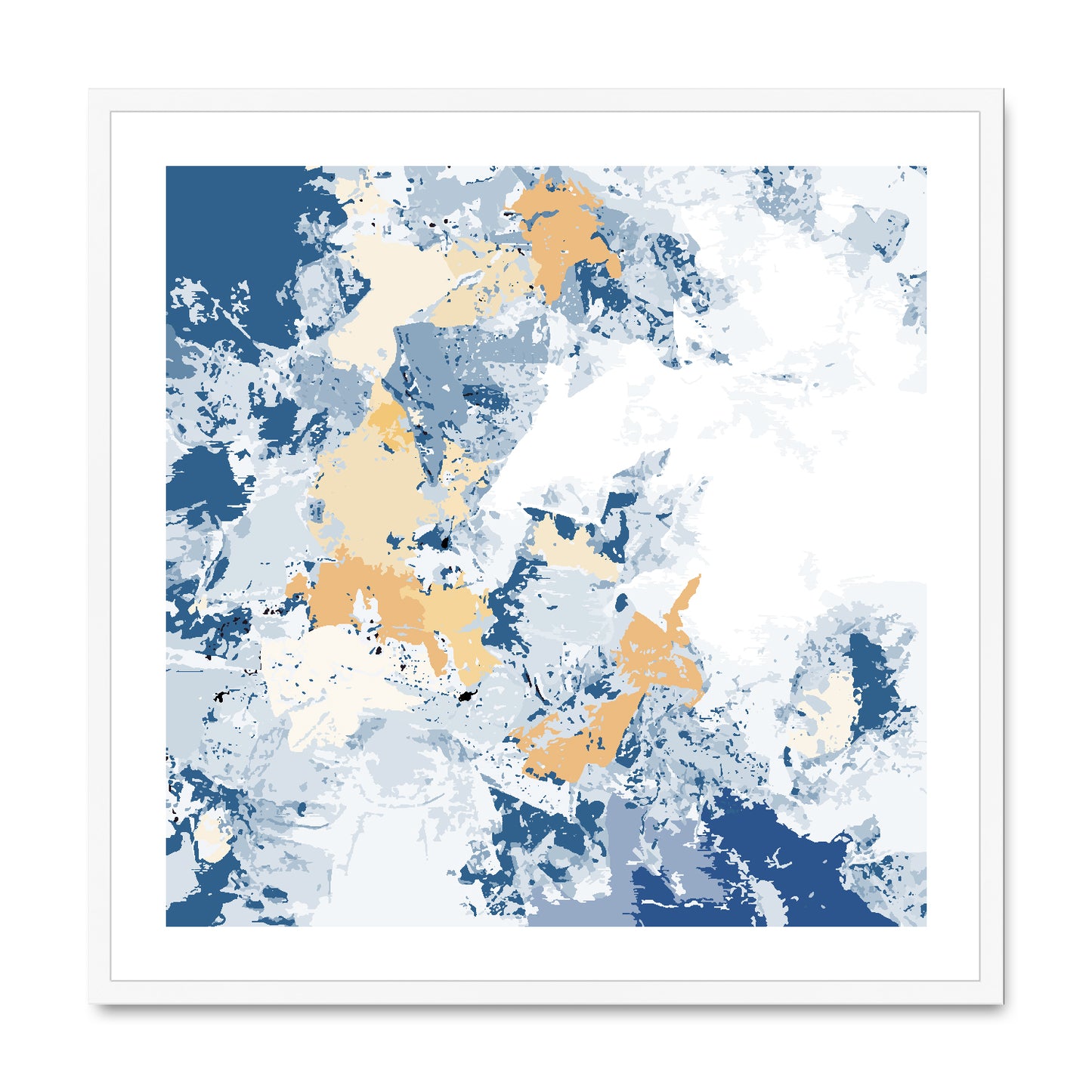 Framed Graphic Art Print, White Mat - 8x8 12x12 16x16 20x20 24x24 28x28 inches | FPS-1230-7695