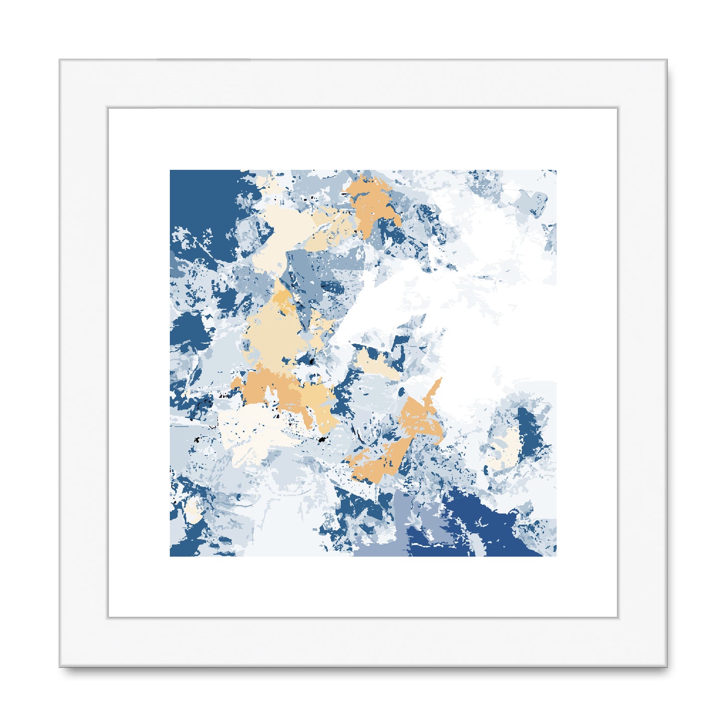 Framed Graphic Art Print, White Mat - 8x8 12x12 16x16 20x20 24x24 28x28 inches | FPS-1230-7695