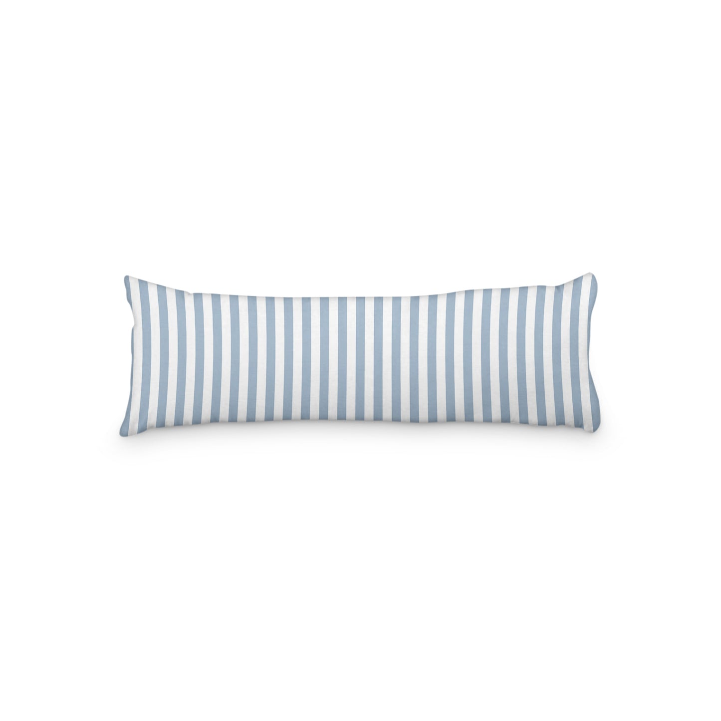White Microfiber Body Pillow with Blue Bars, MFBP-1231-051, 20 x 54 inches