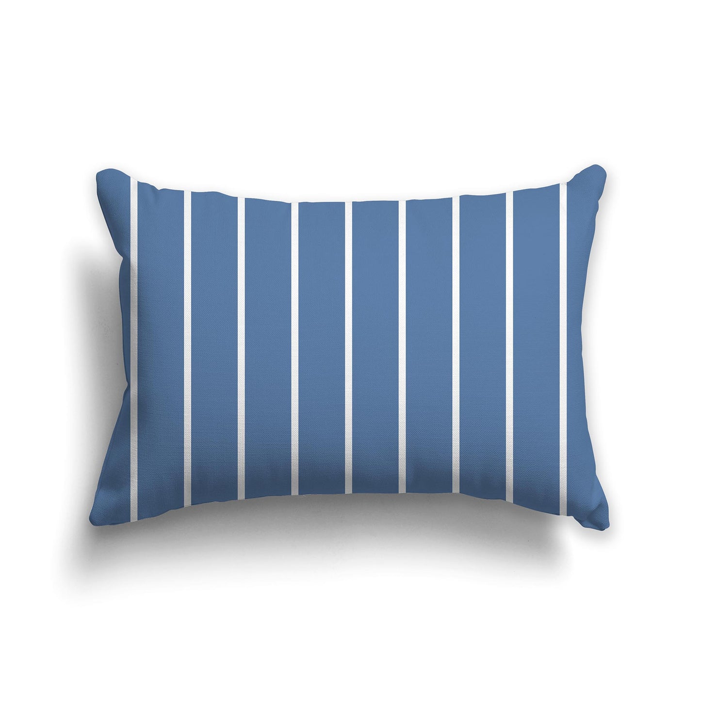 Lumbar Throw Pillow with Blue and white Stripe Pattern