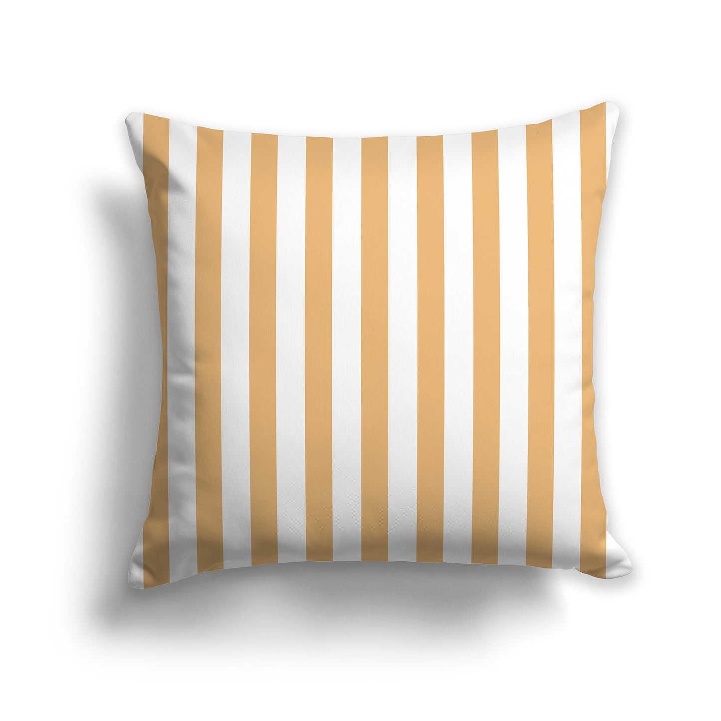 26 inch Throw Pillow with Thick Orange and White Vertical Bars