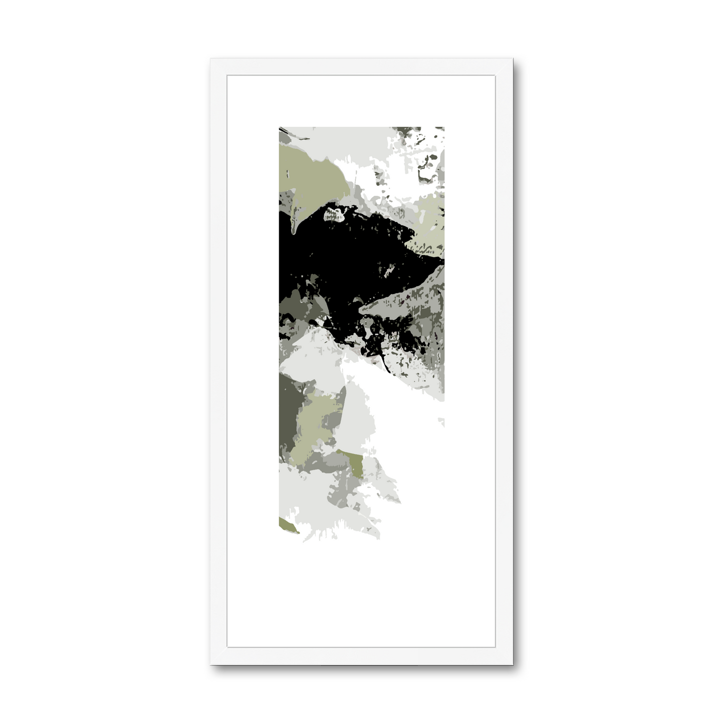 Framed Graphic Art Print, White Mat - 12x24 inches | FP-1240-7692
