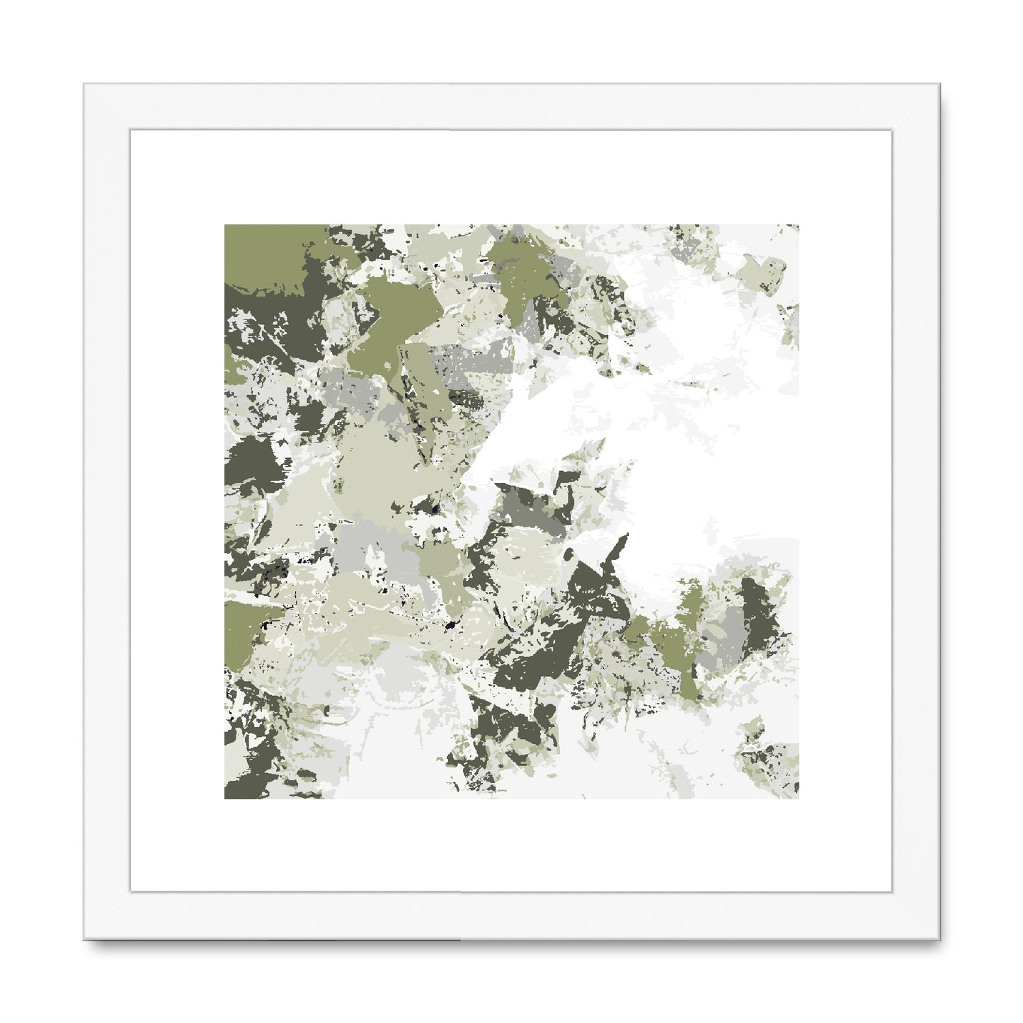 Framed Graphic Art Print, White Mat - 8x8 12x12 16x16 20x20 24x24 28x28 inches | FPS-1240-7695