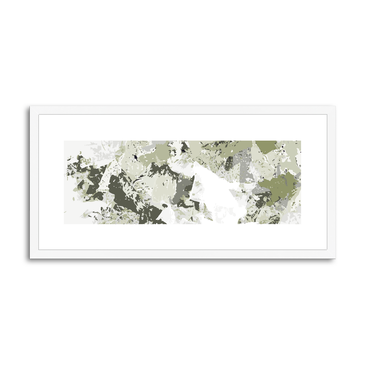 Framed Graphic Art Print, White Mat - 12x24 inches | FP-1240-7695