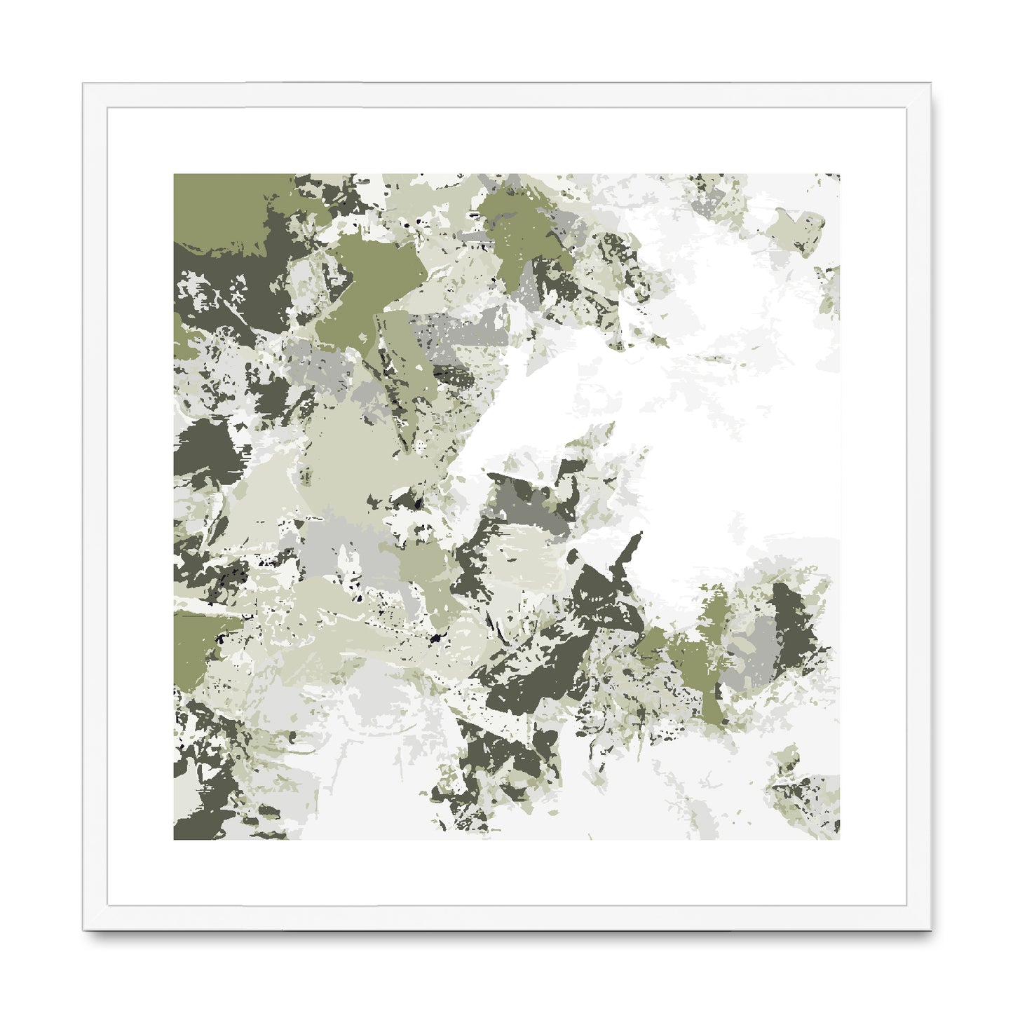 Framed Graphic Art Print, White Mat - 8x8 12x12 16x16 20x20 24x24 28x28 inches | FPS-1240-7695