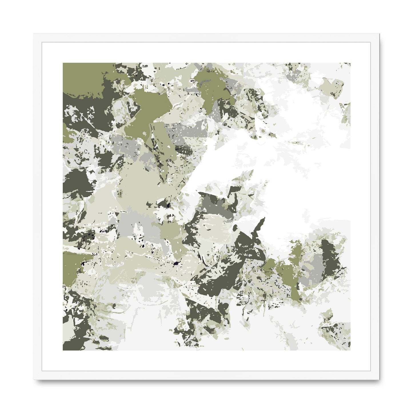 Framed Graphic Art Print, White Mat - 8x8 12x12 16x16 20x20 24x24 28x28 inches | FPS-1240-7695